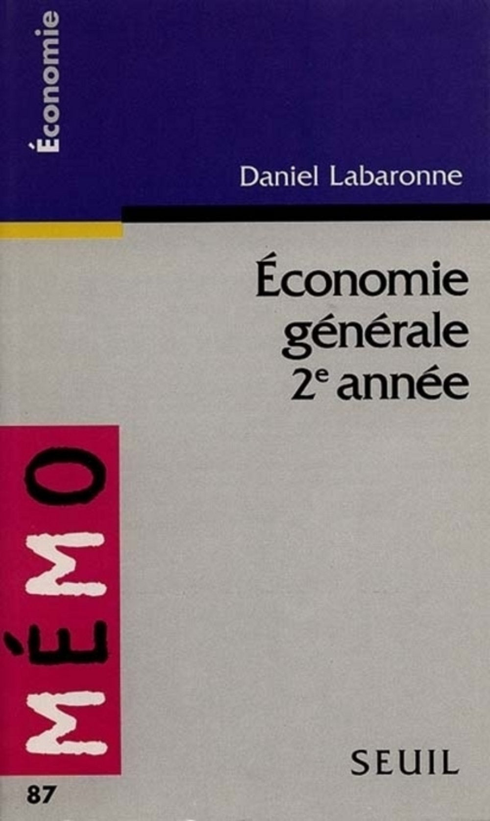 Économie générale, 2e année 9782020316163