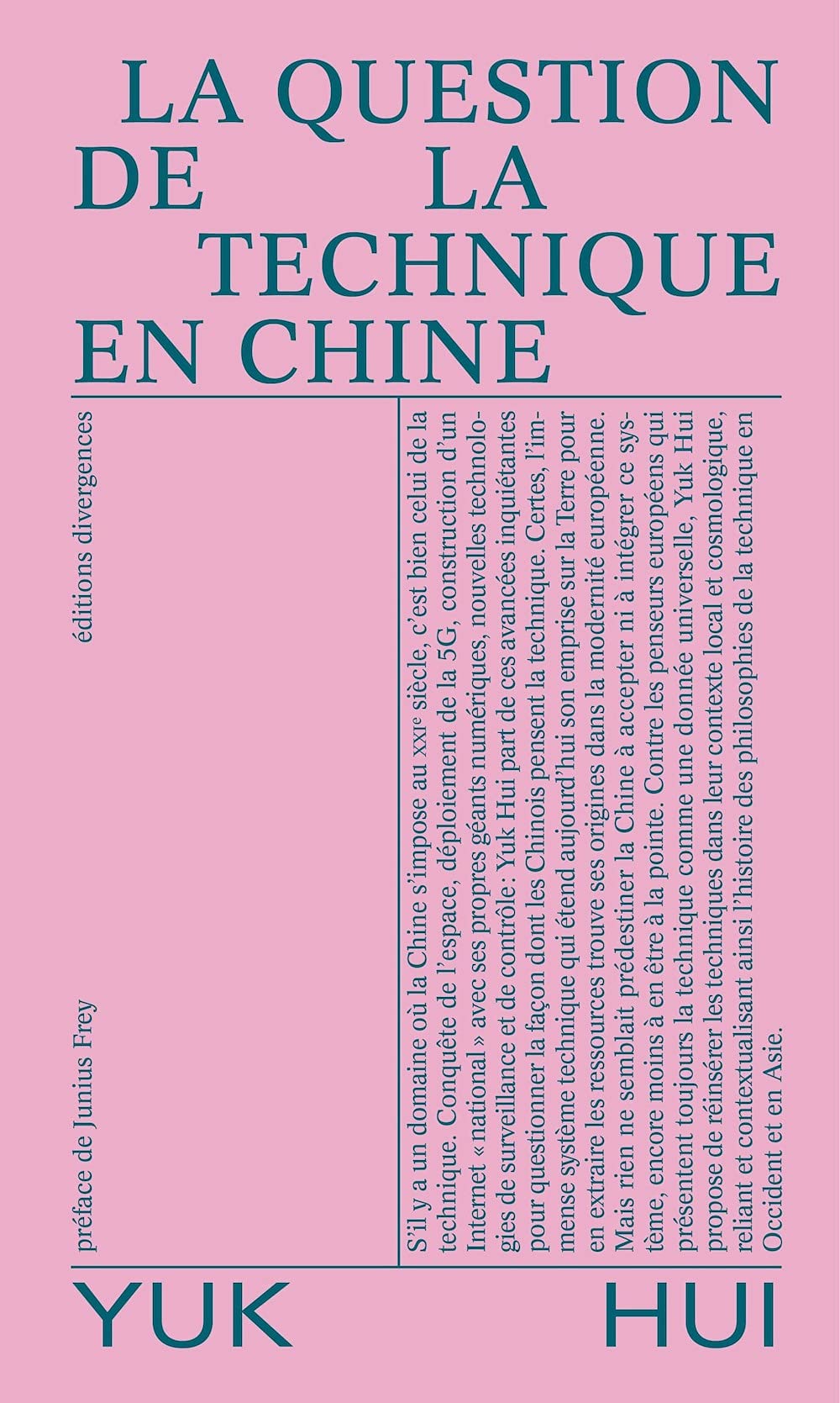 La Question de la technique en Chine: Essai de cosmotechnique 9791097088354