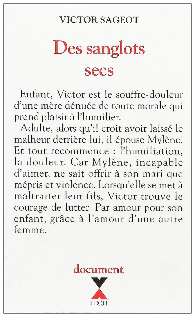 DES SANGLOTS SECS 9782221081402