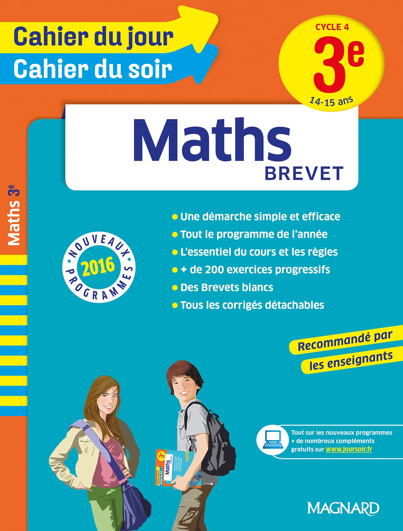 Cahier du jour/Cahier du soir Maths 3e - Nouveau programme 2016 9782210753501