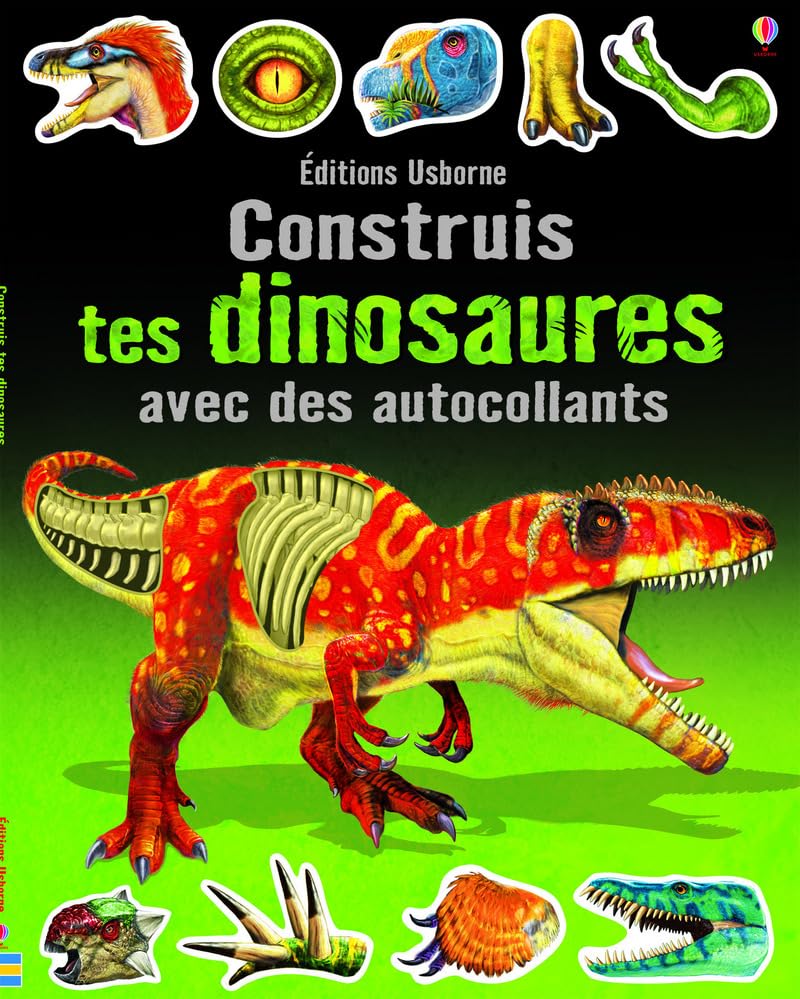 Construis tes dinosaures avec des autocollants 9781474918596