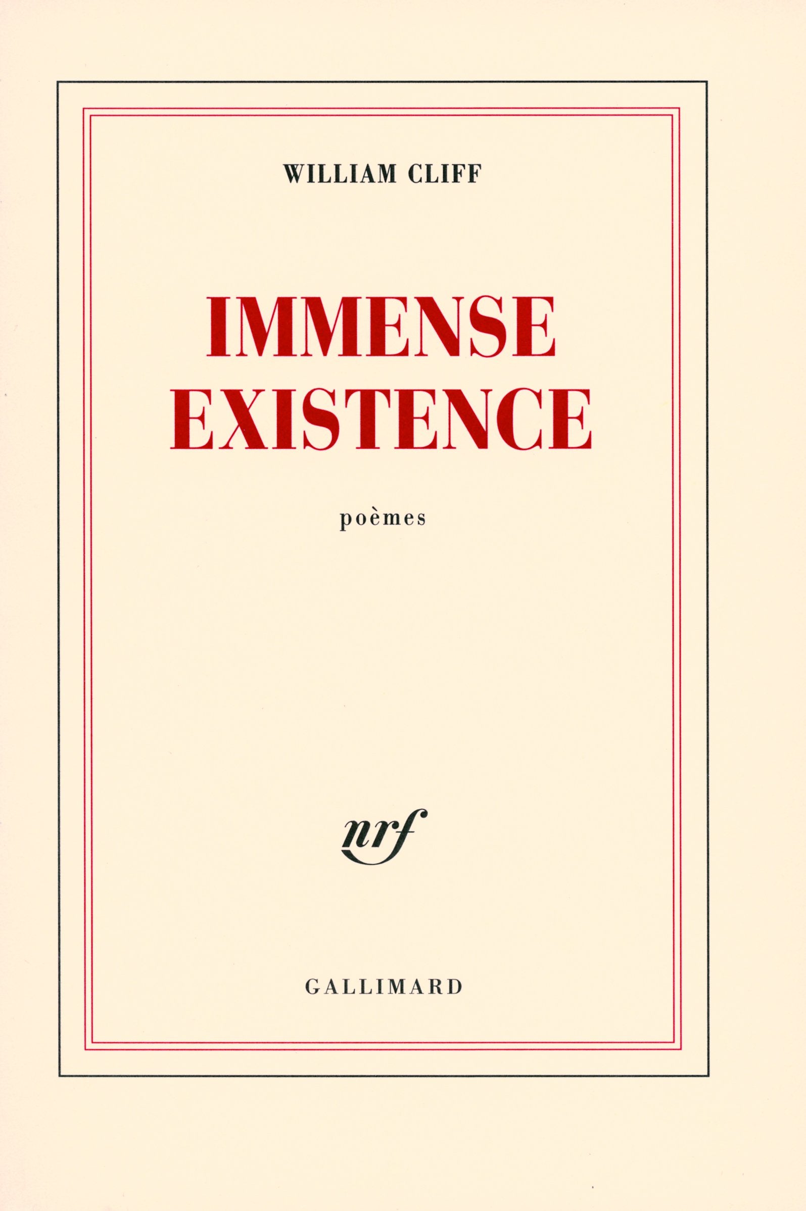 Immense existence 9782070784172