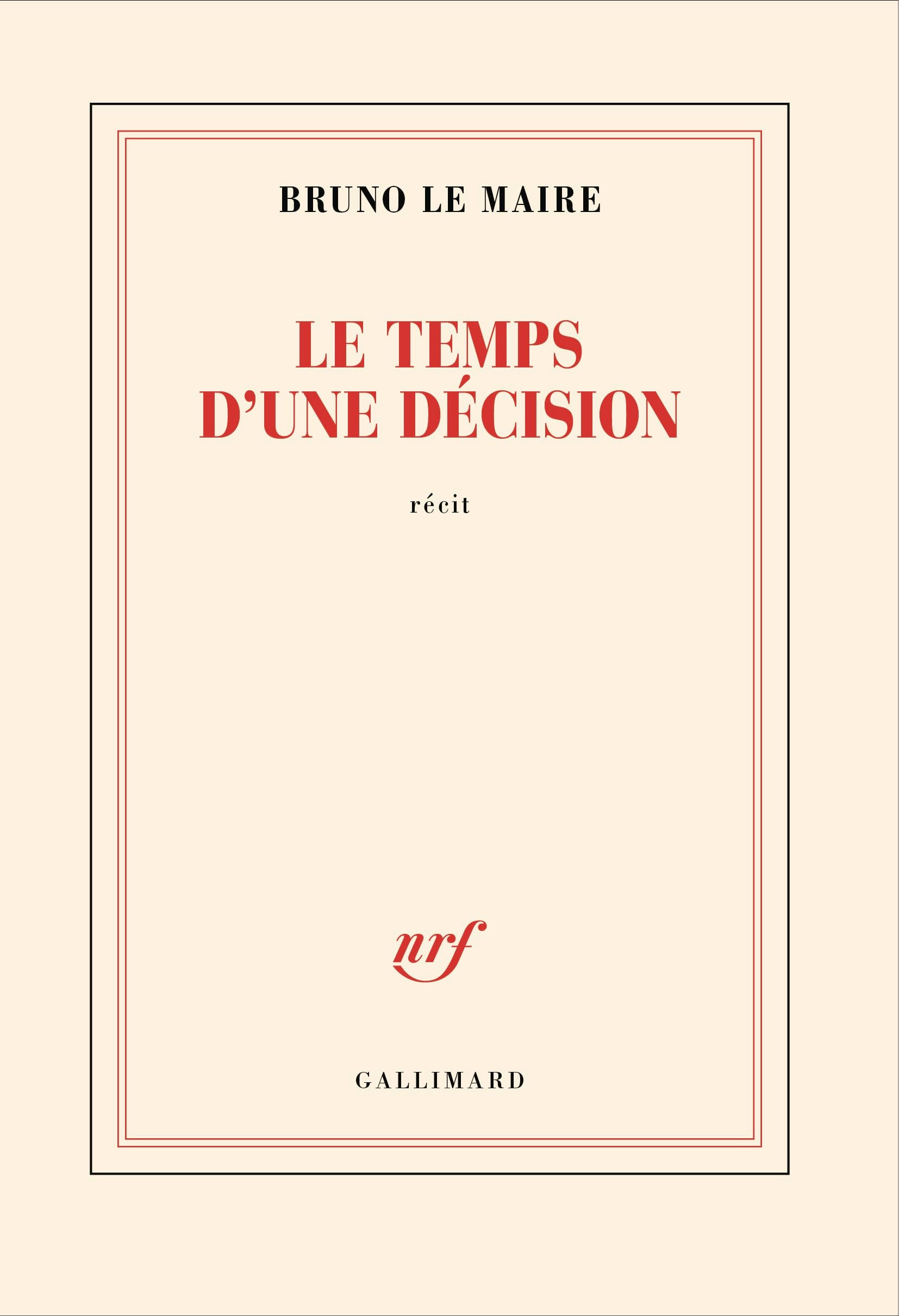 Le temps d'une décision 9782073071972