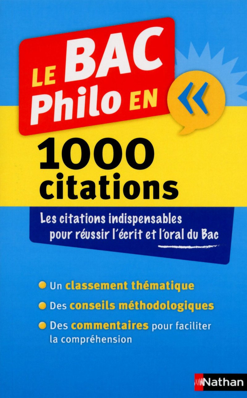 Le BAC Philo en 1000 citations 9782091892528