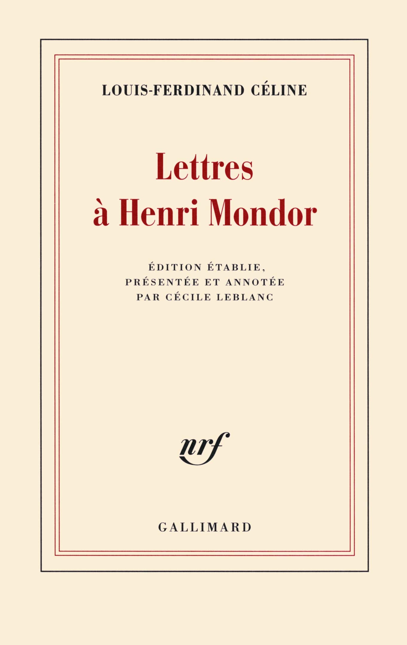 Lettres à Henri Mondor 9782070136575