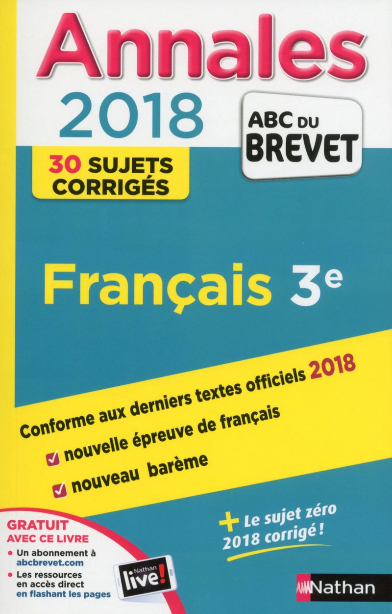 Annales ABC du Brevet 2018 - Français 9782091520247