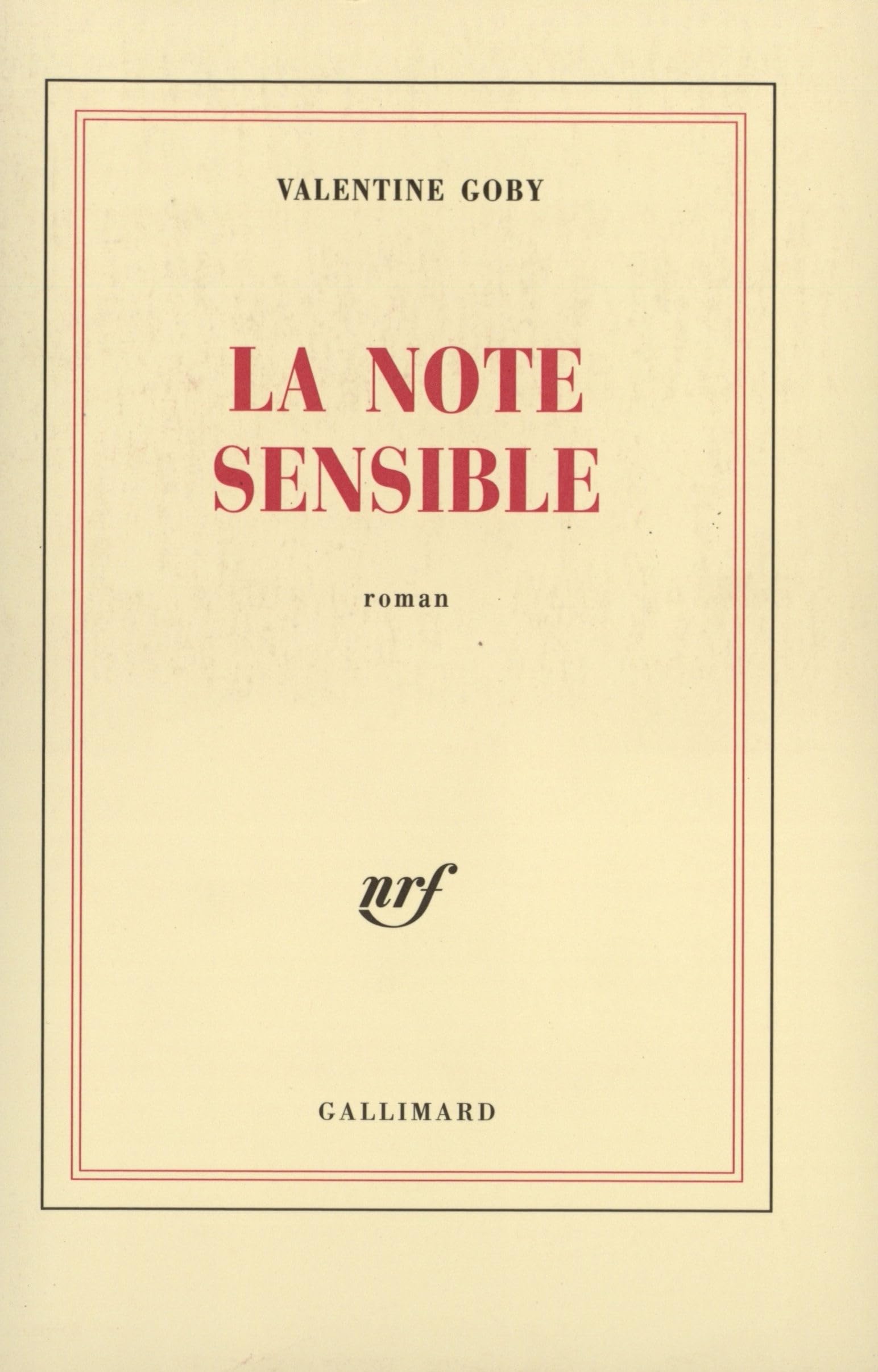 La Note sensible 9782070765416
