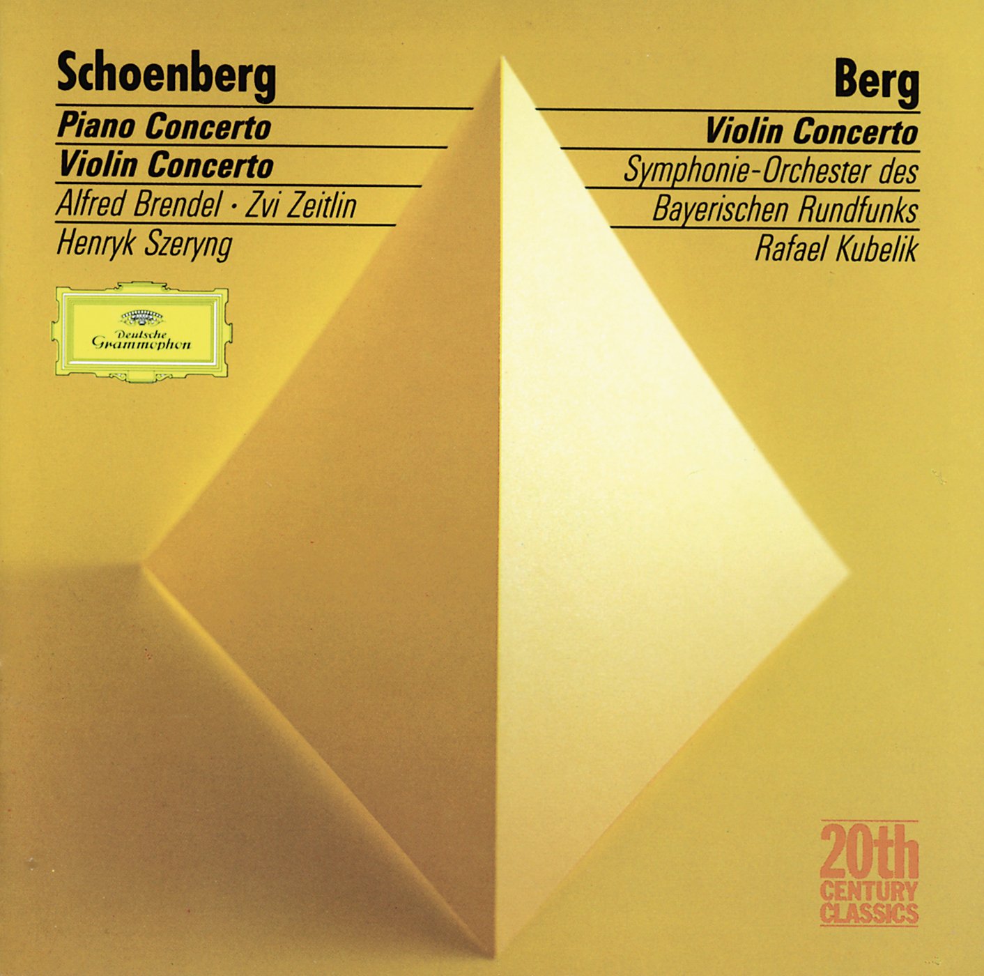 Schoenberg : Concerto pour piano, concerto pour violon - Berg : Concerto pour violon 0028943174022