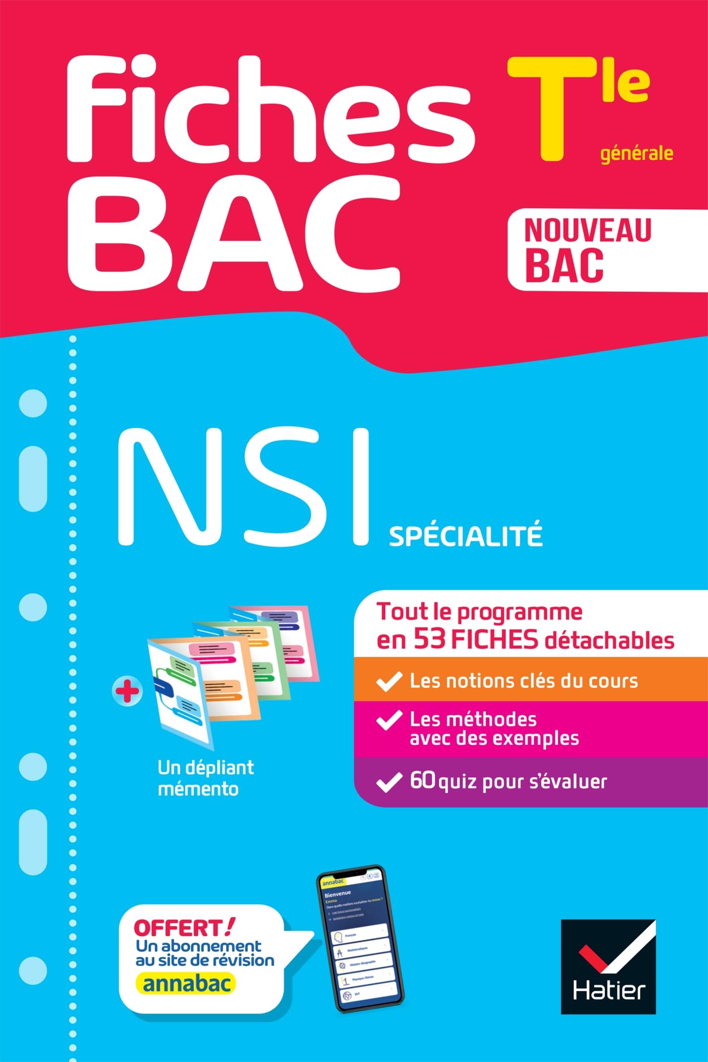 Fiches bac - NSI Tle (spécialité) - Bac 2026: tout le programme en fiches de révision détachables 9782401104723