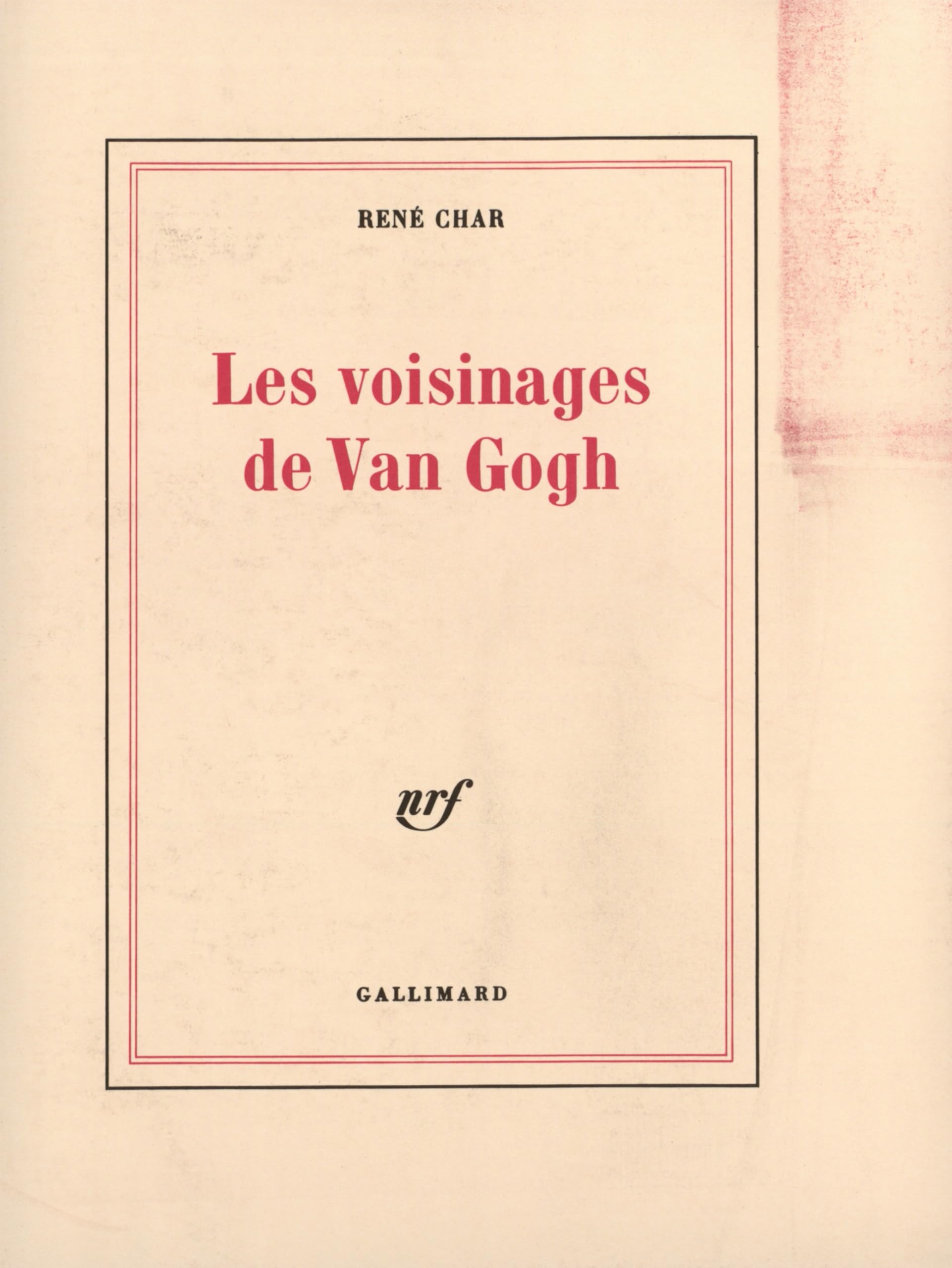 Les voisinages de Van Gogh 9782070704002