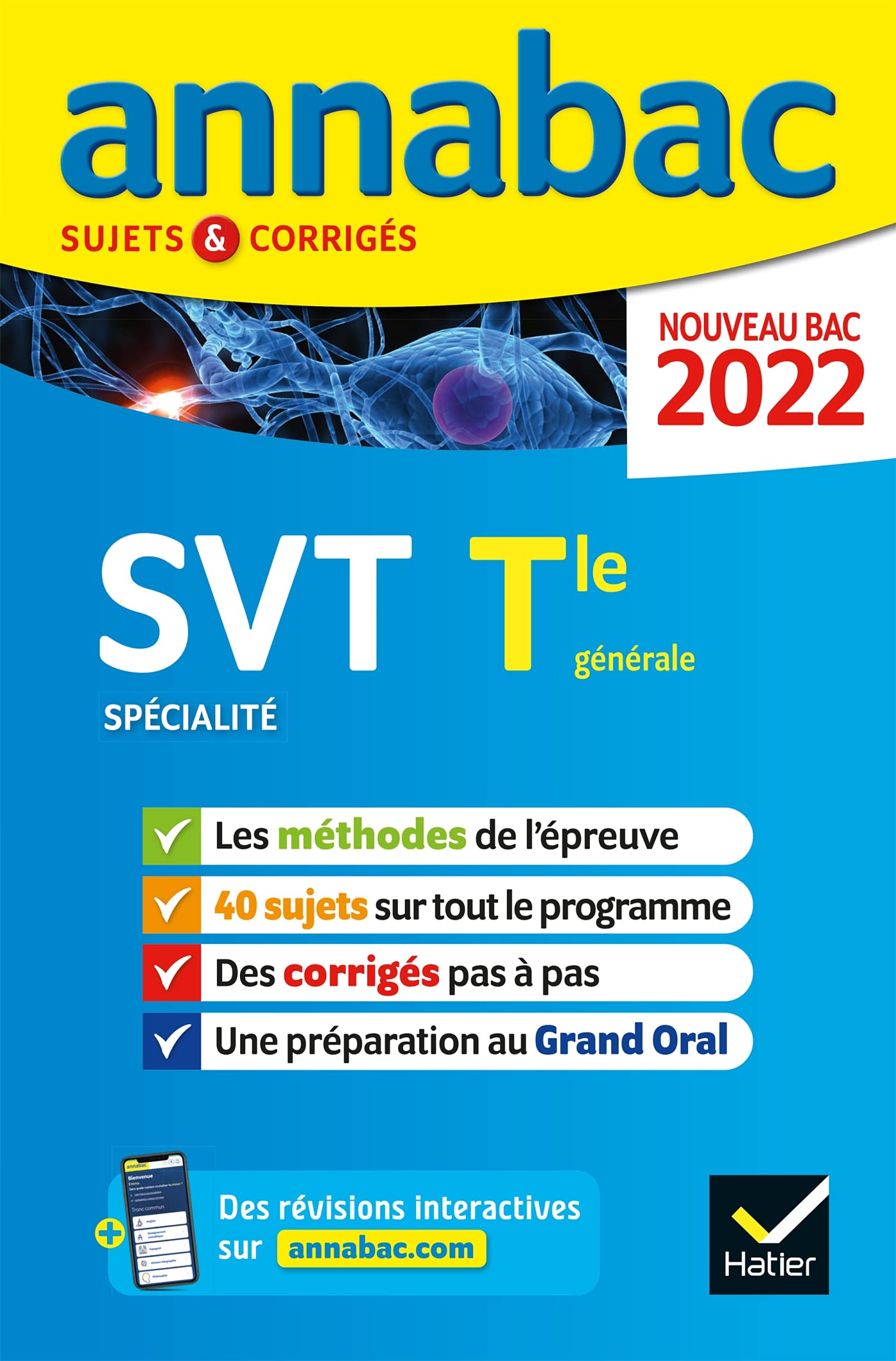 Annales du bac Annabac 2022 SVT Tle générale (spécialité): méthodes & sujets corrigés nouveau bac 9782401078000