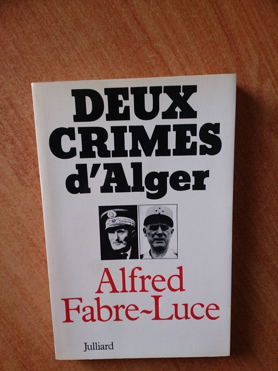 Deux crimes d'alger 9782260001874