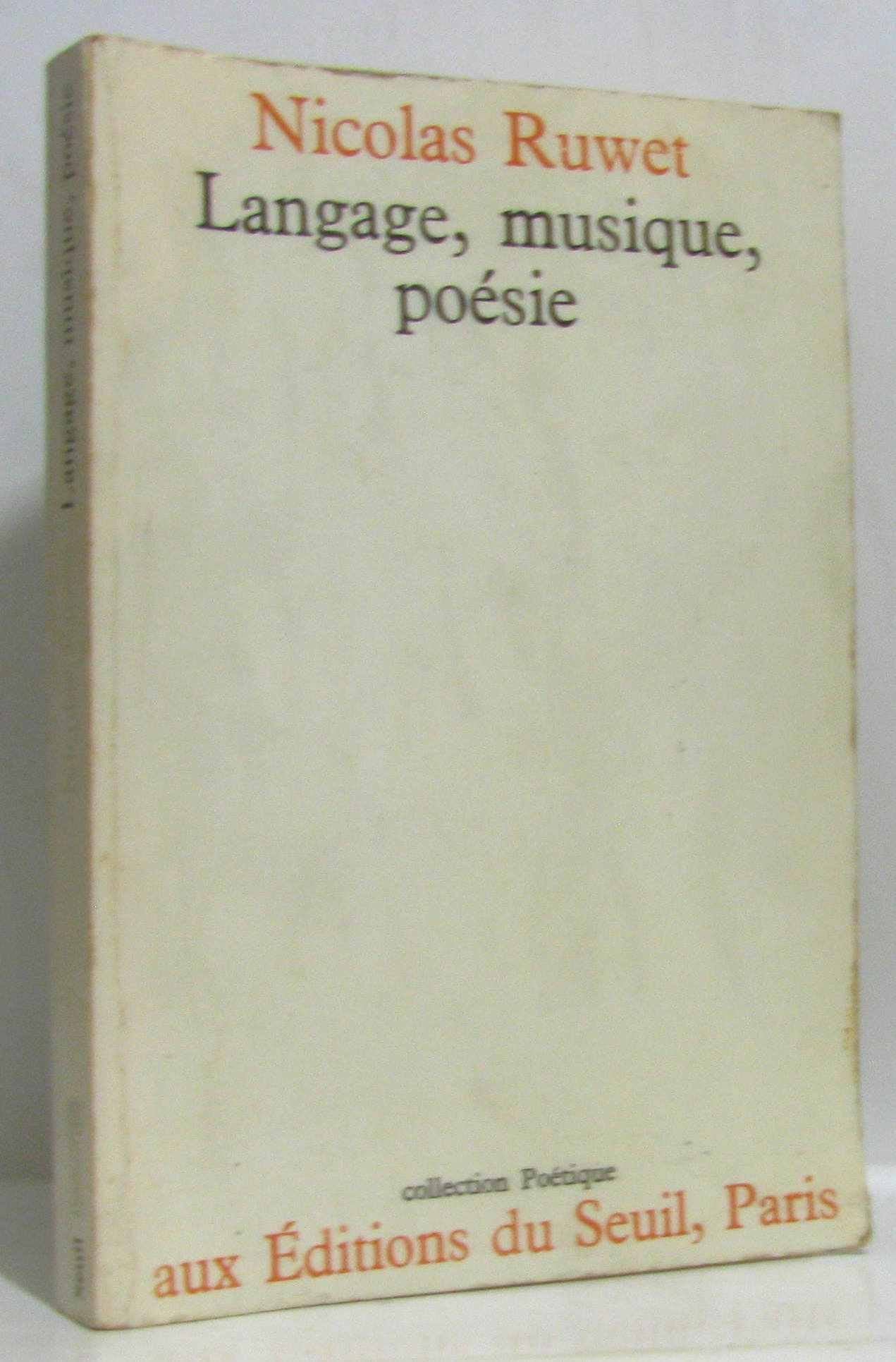 Langage, Musique, Poésie 9782020020411