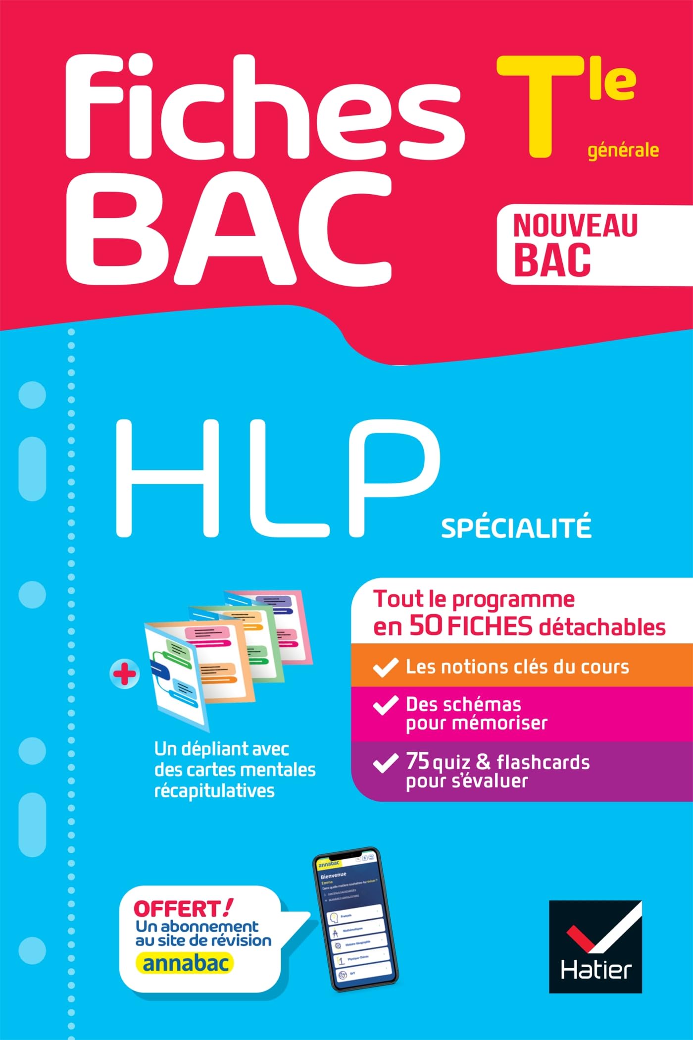 Fiches bac - HLP Tle (spécialité) - Bac 2025: tout le programme en fiches de révision détachables 9782401104716