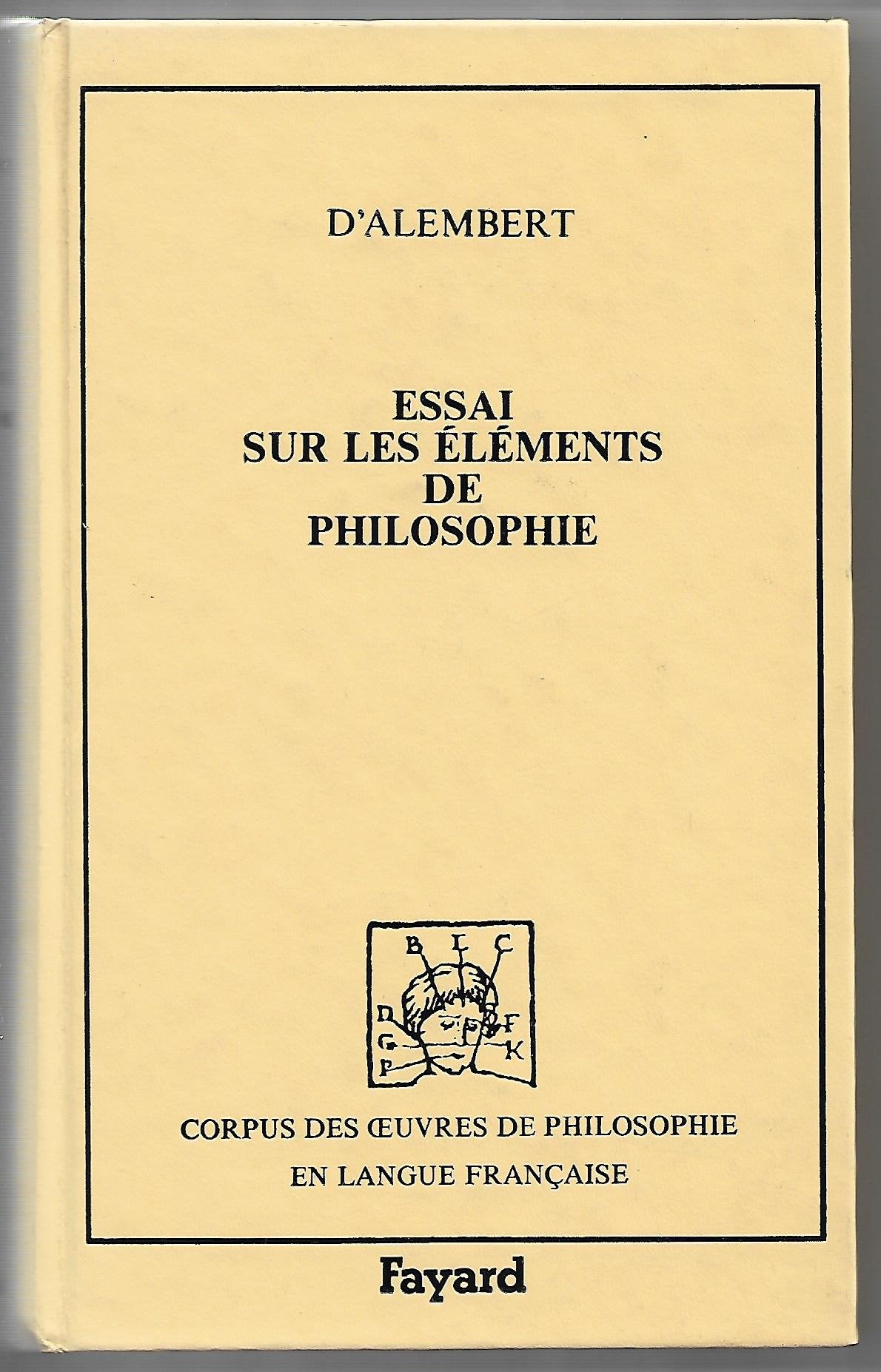 Essais sur les éléments de philosophie (1759) 9782213017174