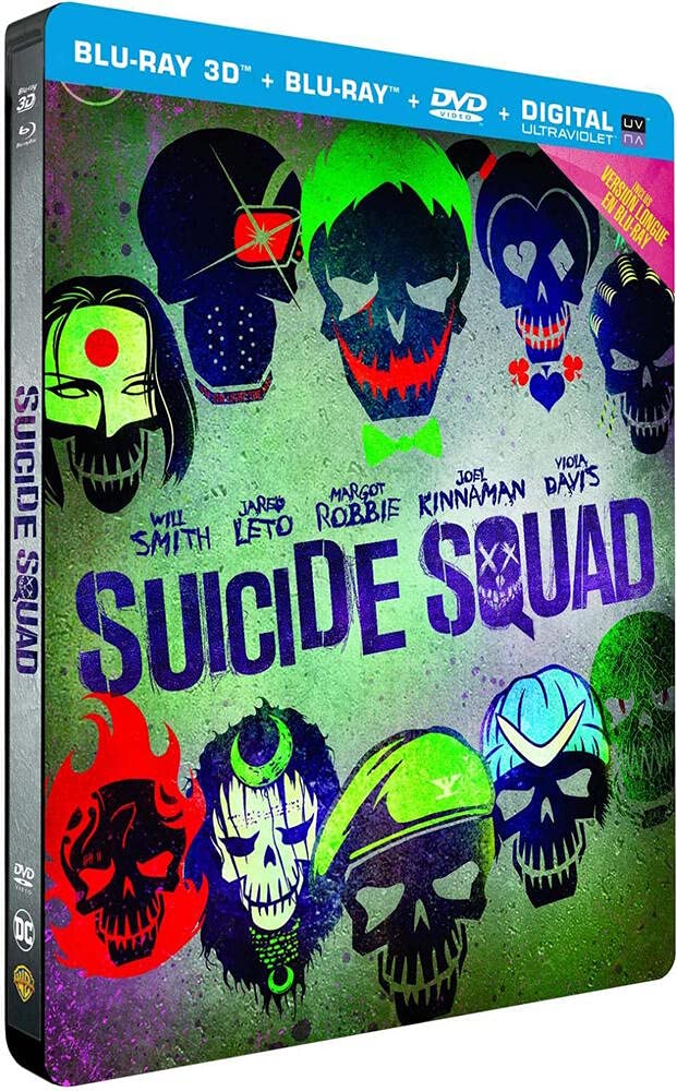Suicide Squad - Édition Limitée SteelBook - Blu-ray 3D + 2D + DVD - DC COMICS [Blu-ray 3D + 2D + 2D Extended Edition + DVD + Copie digitale UltraViolet - Boîtier SteelBook] 5051889563358
