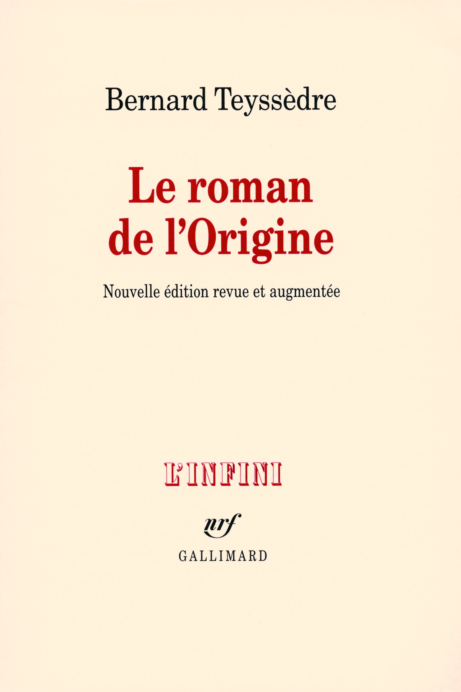 Le roman de l'Origine 9782070784110