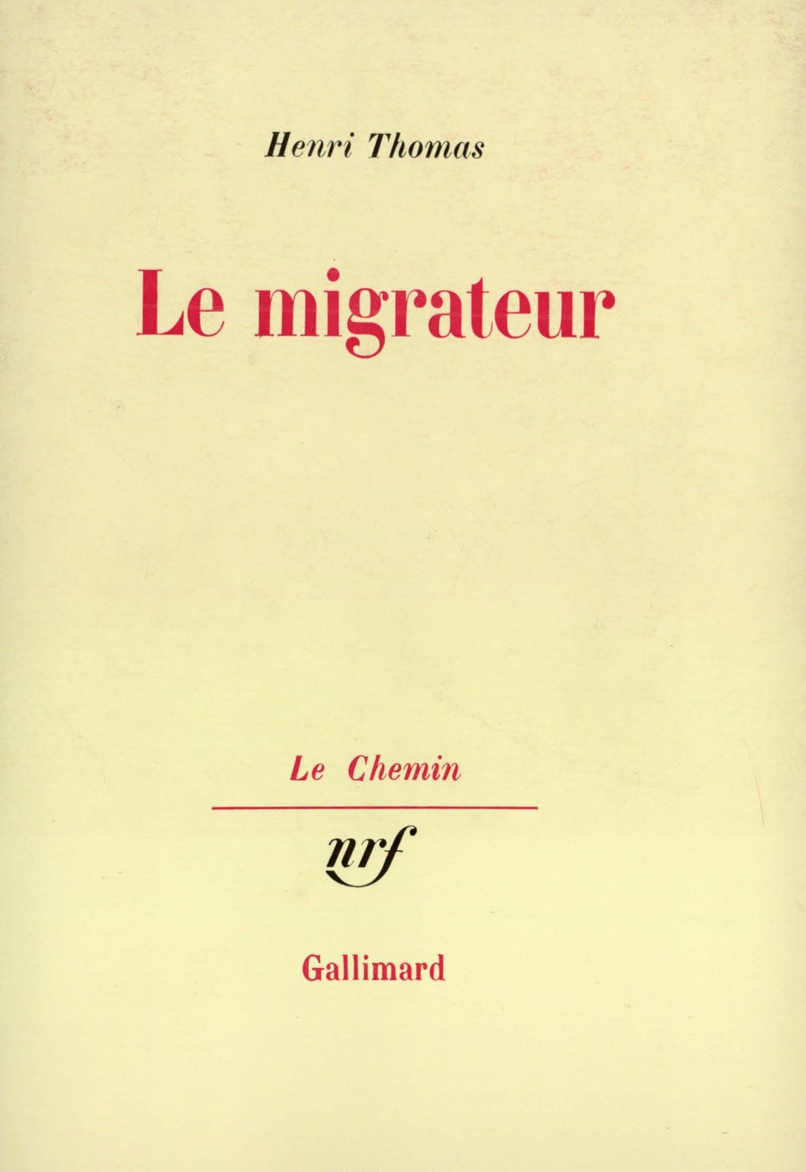 Le Migrateur 9782070700028