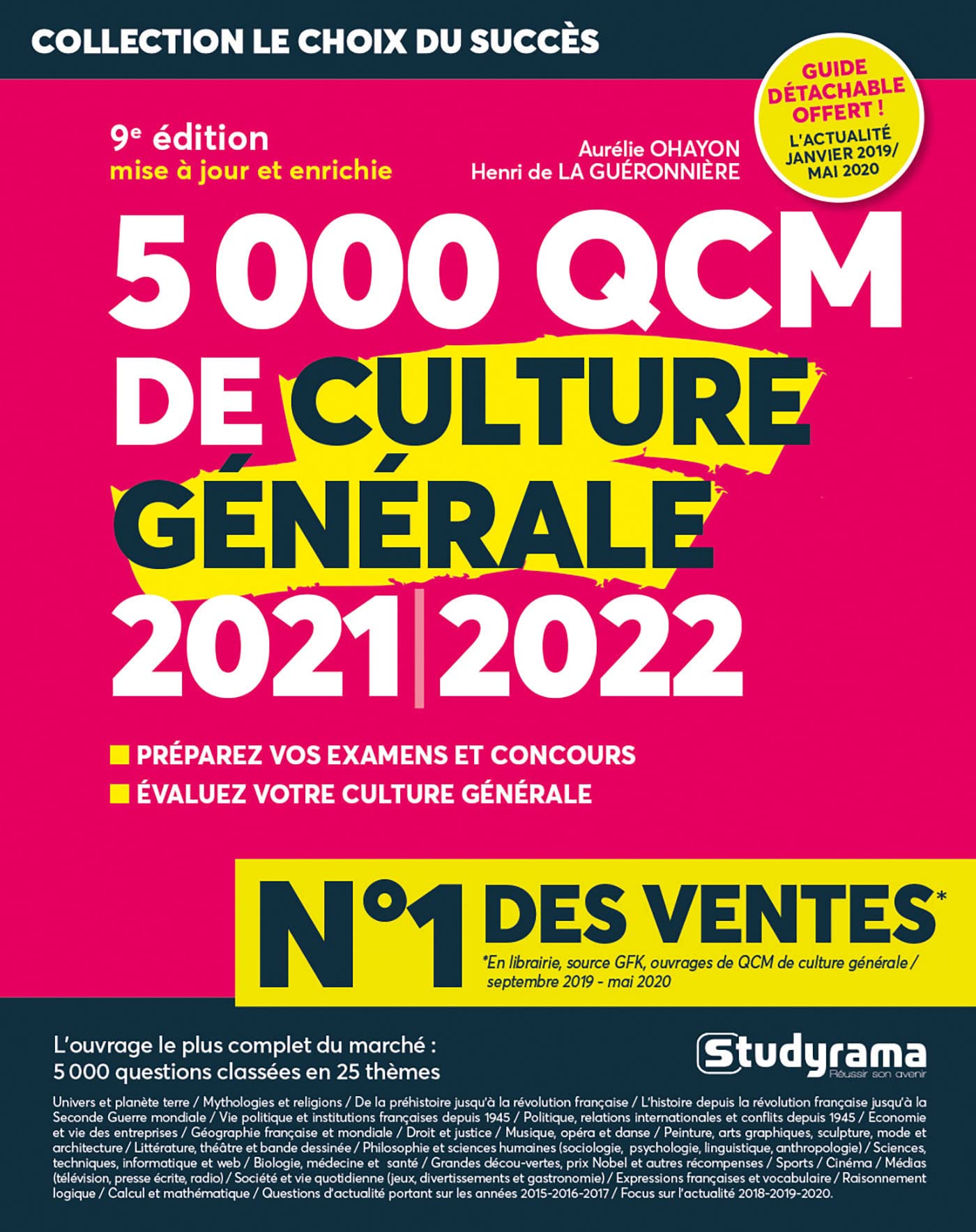 5000 QCM de culture générale 2021/2022: Préparez vos examens et concours. Evaluez votre culture générale 9782759047116