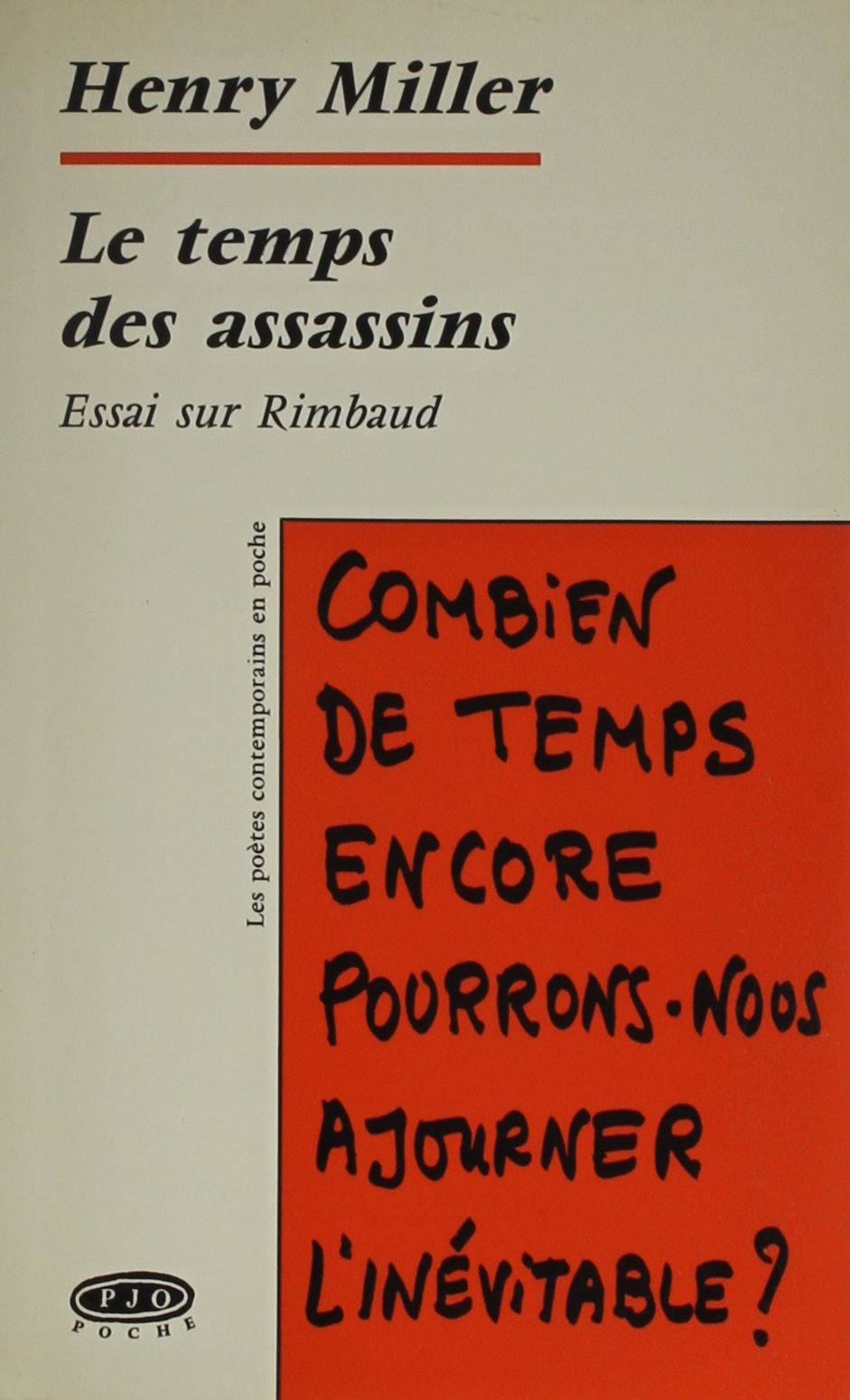 Le Temps Des Assassins. Essai Sur Rimbaud (oswald) 9780320050565