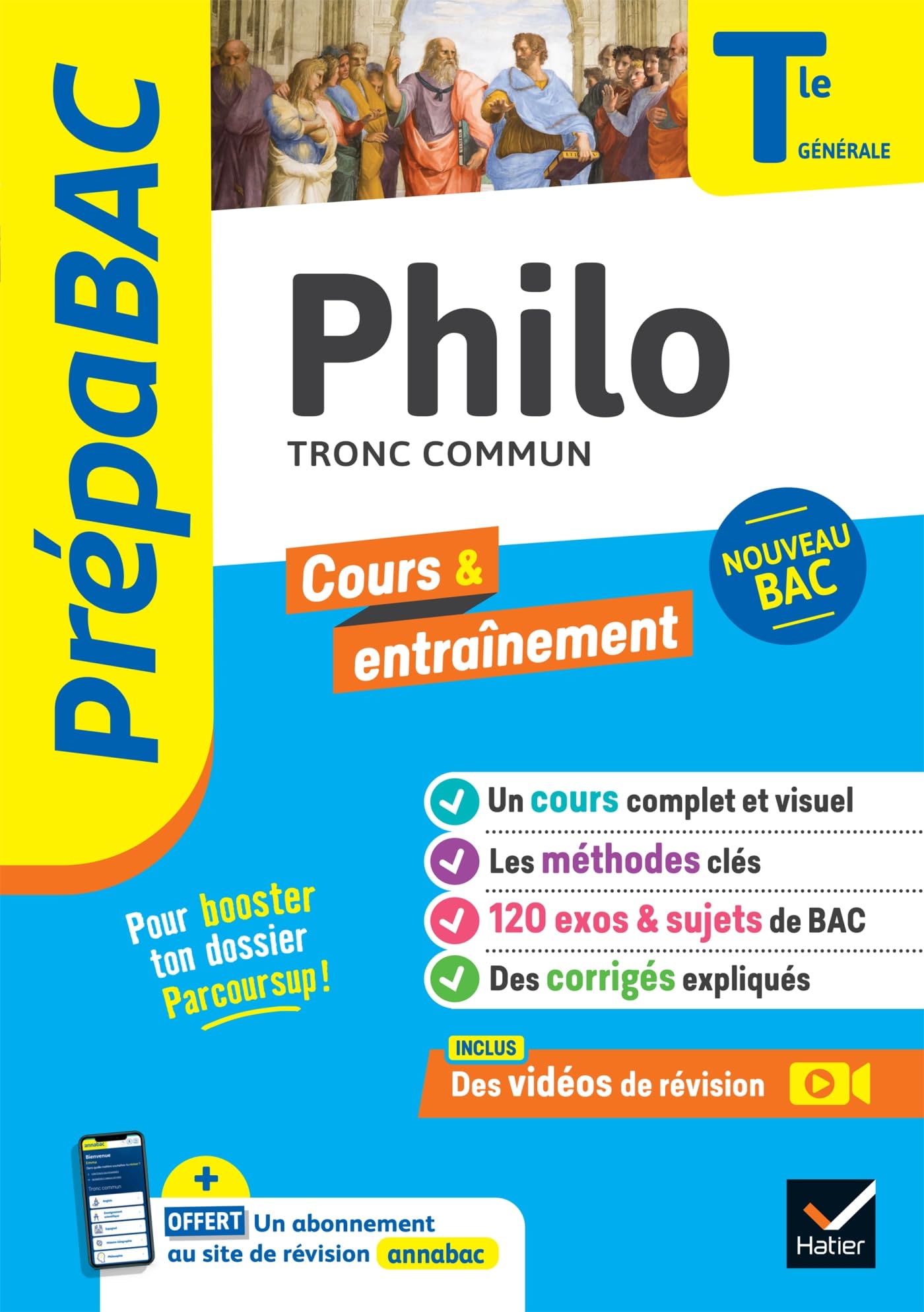 Prépabac - Philo Tle générale - Bac 2025: cours, méthodes & sujets corrigés (programme de Terminale) 9782401095045