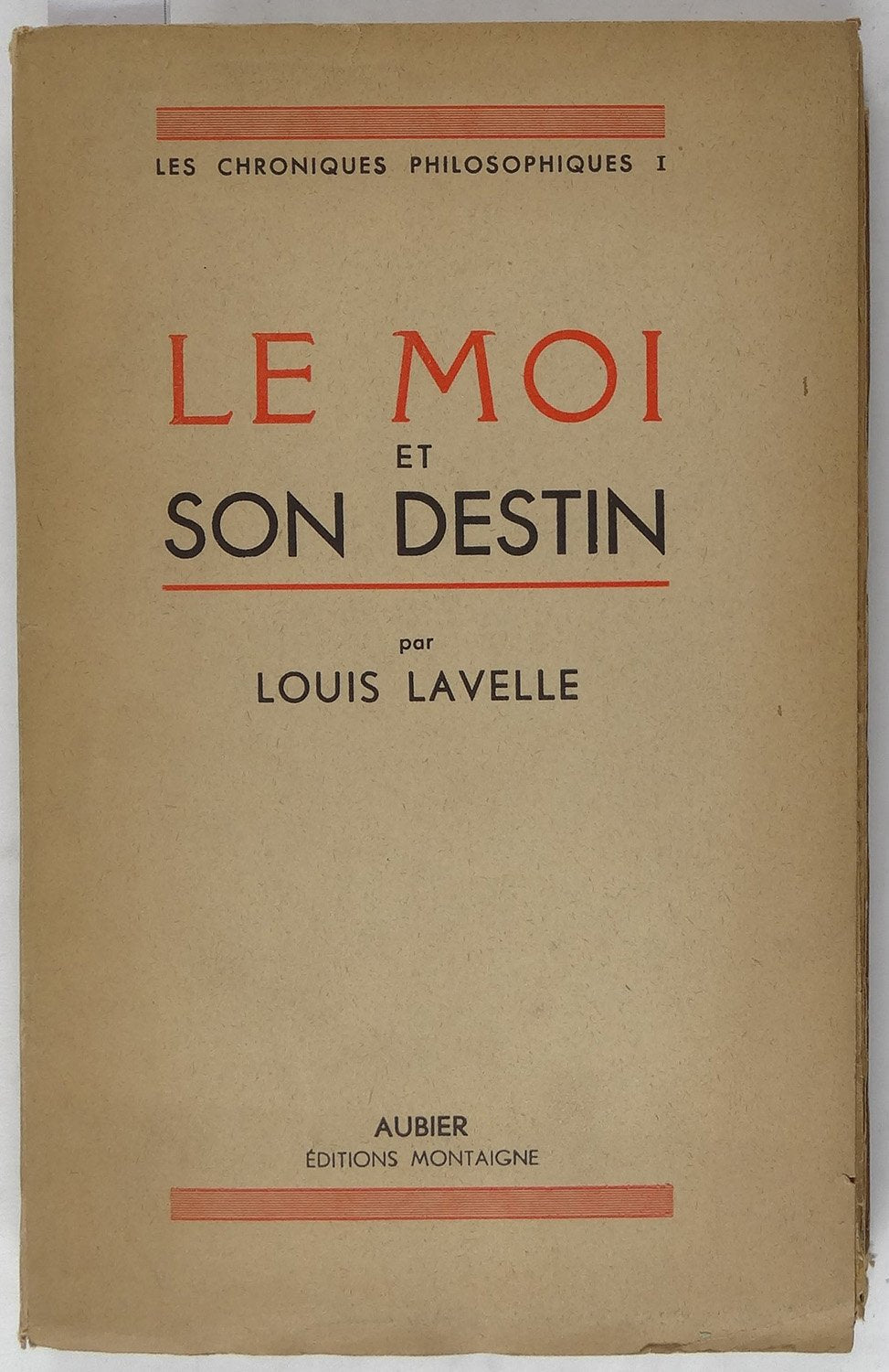 Le moi et son destin 