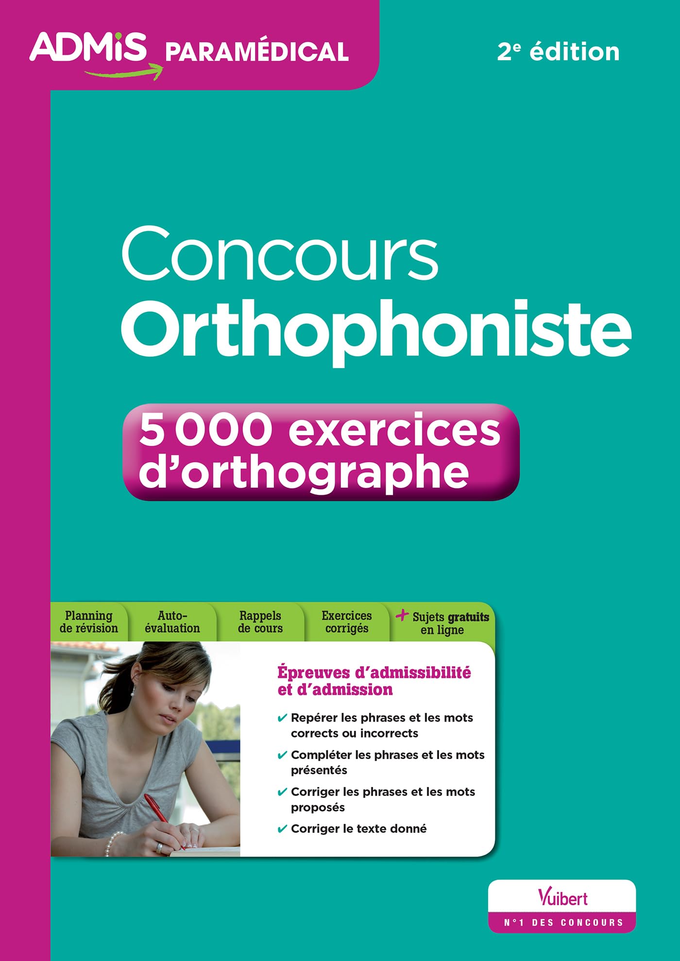 Concours Orthophoniste - 5 000 exercices d'orthographe - Entraînement 9782311201857