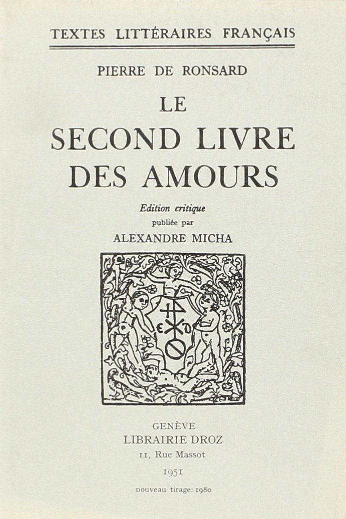 Le Second Livre des Amours 9782600023849