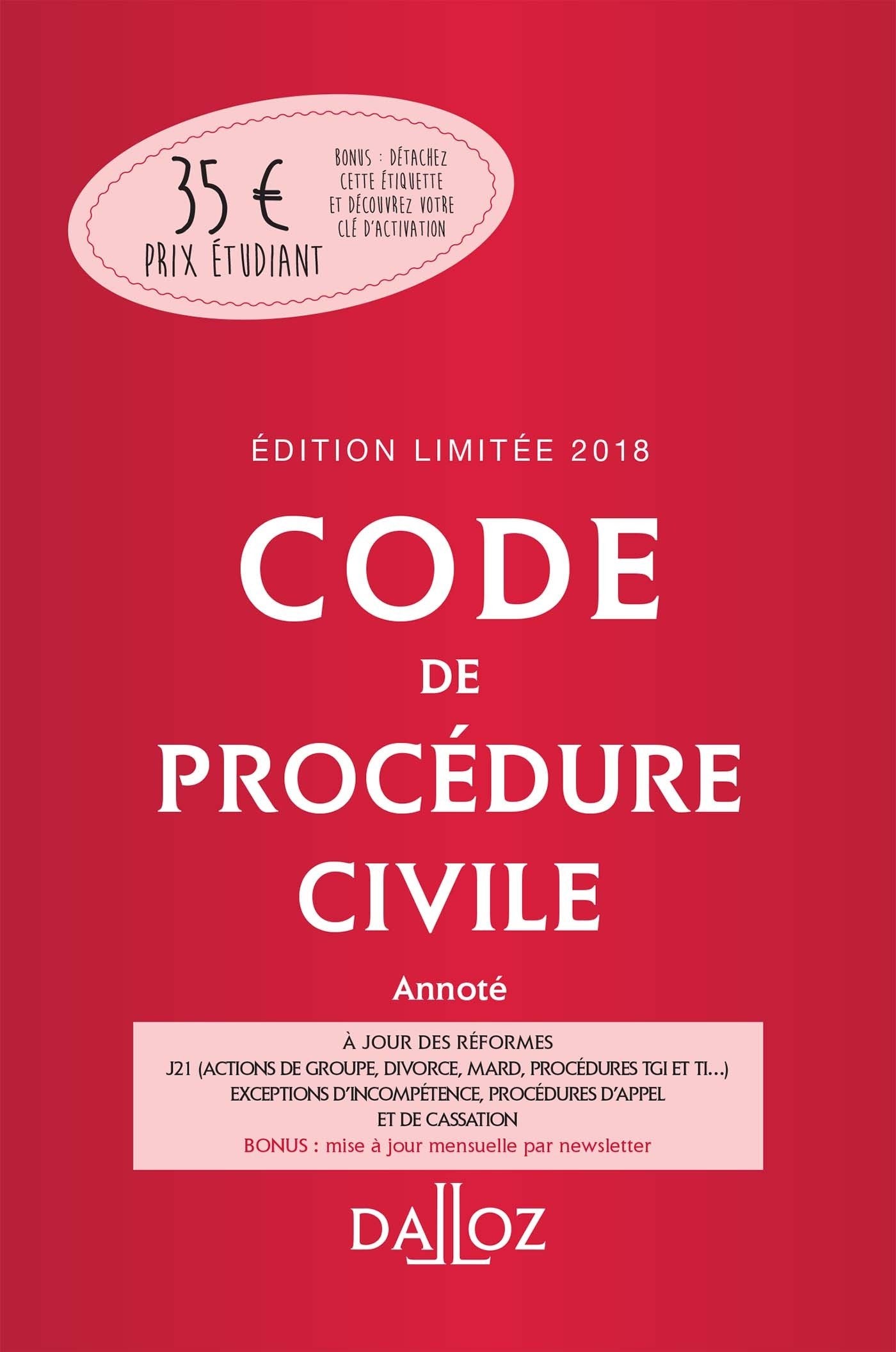 Code de procédure civile 2018 9782247169085