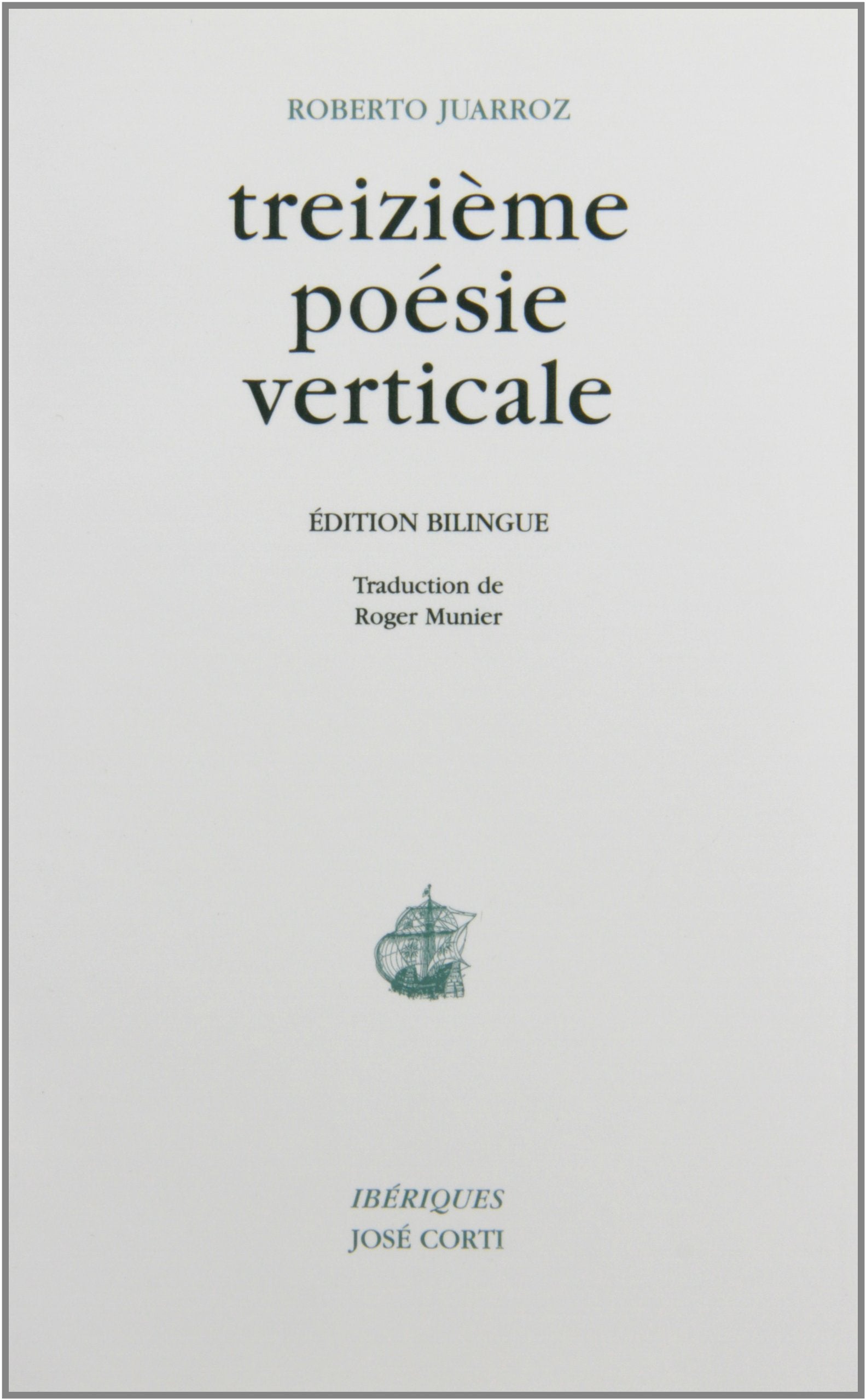 TREIZIEME POESIE VERTICALE 9782714304704