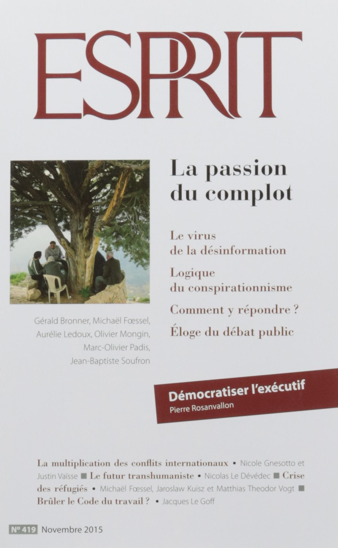 Esprit - La passion du complot: Novembre 2015 9782372340076