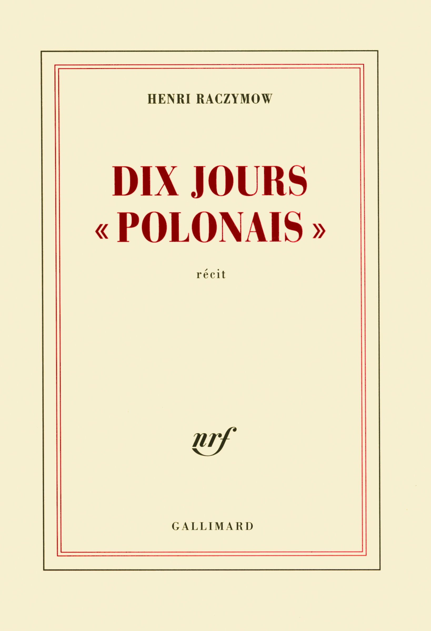 Dix jours «polonais» 9782070783816
