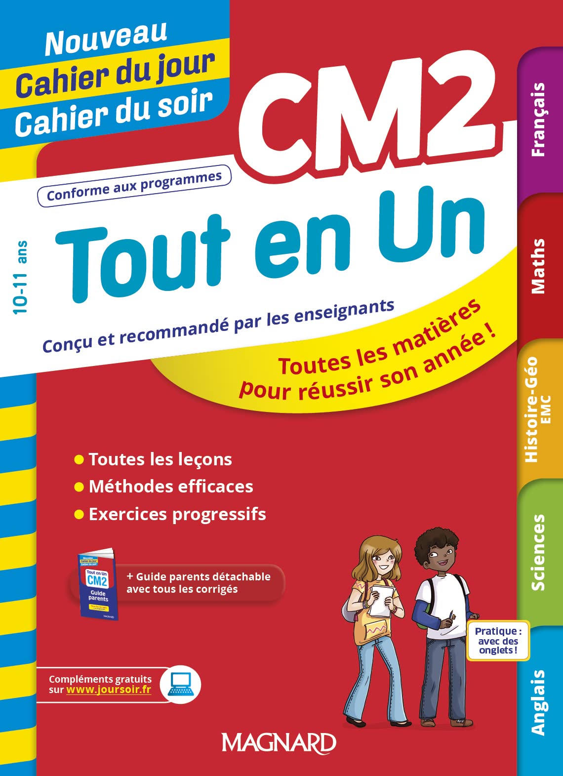 Tout en Un CM2 - Leçons, méthodes et exercices - Nouveau Cahier du jour Cahier du soir 9782210764941