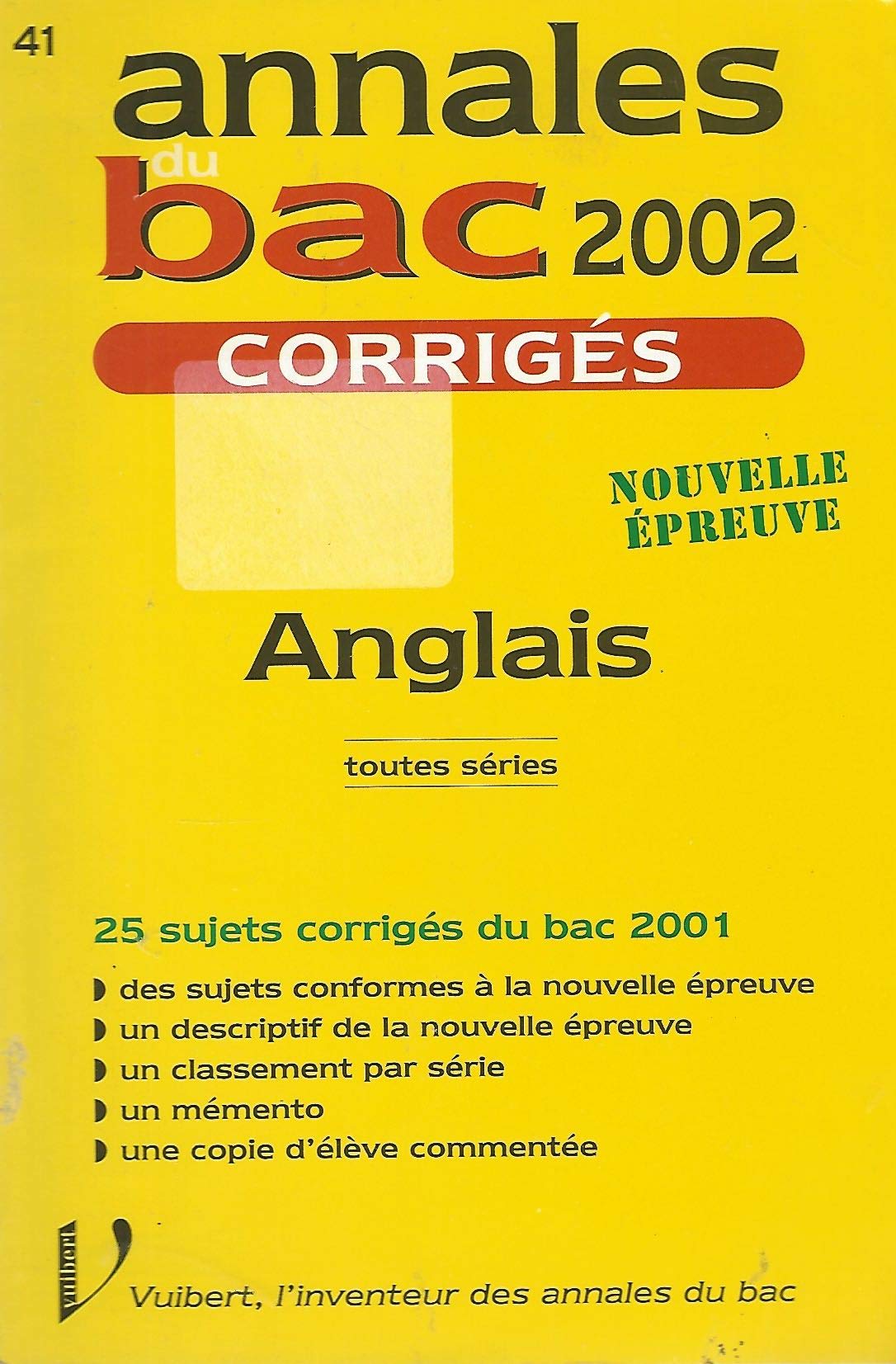 Anglais Toutes Series. Corriges 2002 9782711763412