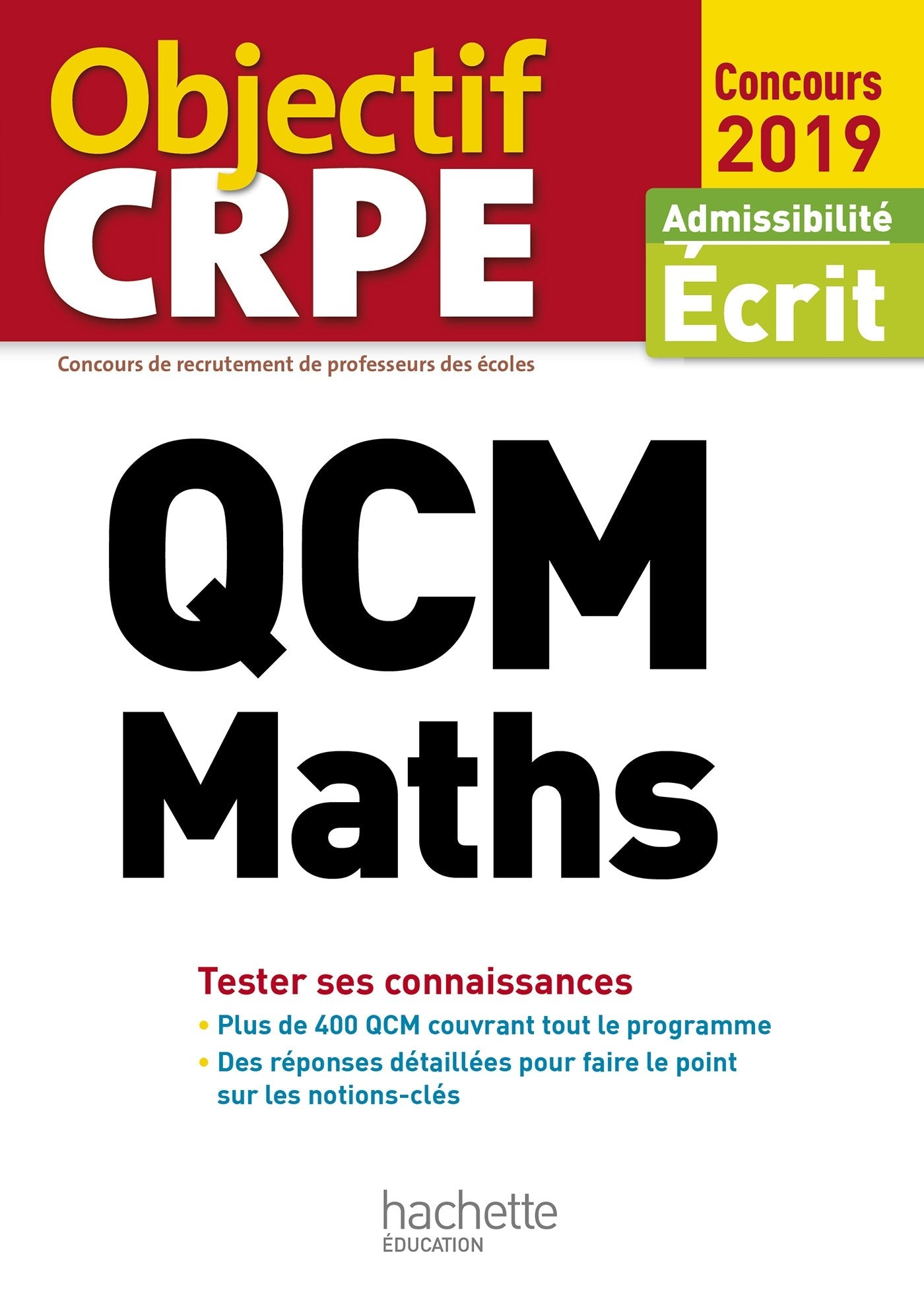 QCM Maths: Admissibilité écrit 9782017037248