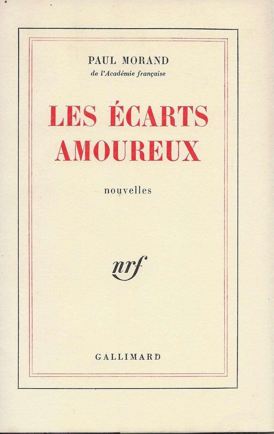 Les écarts amoureux 9782070290161