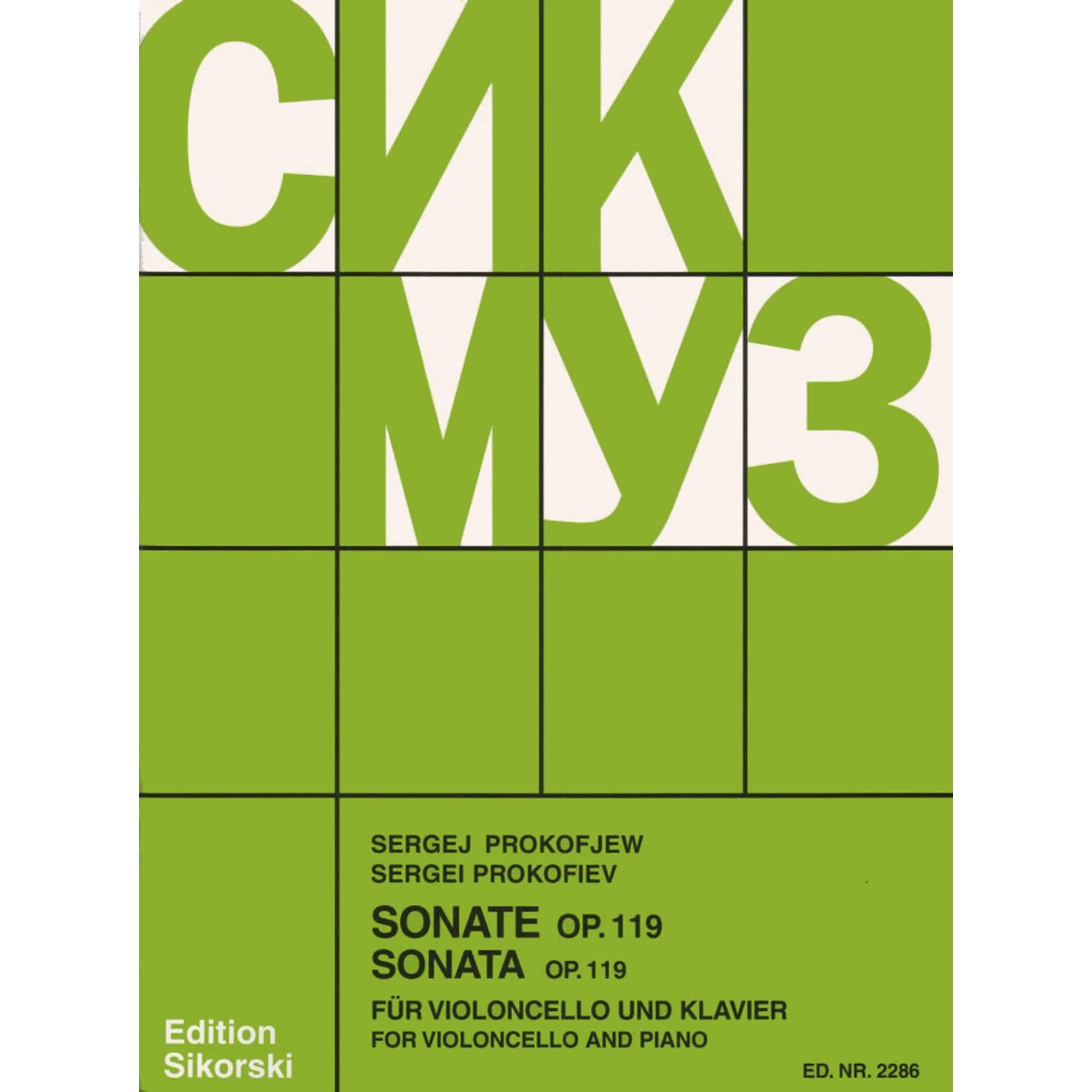 Sonate Op. 119 – Violoncello and Piano – BOOK 9790003032863