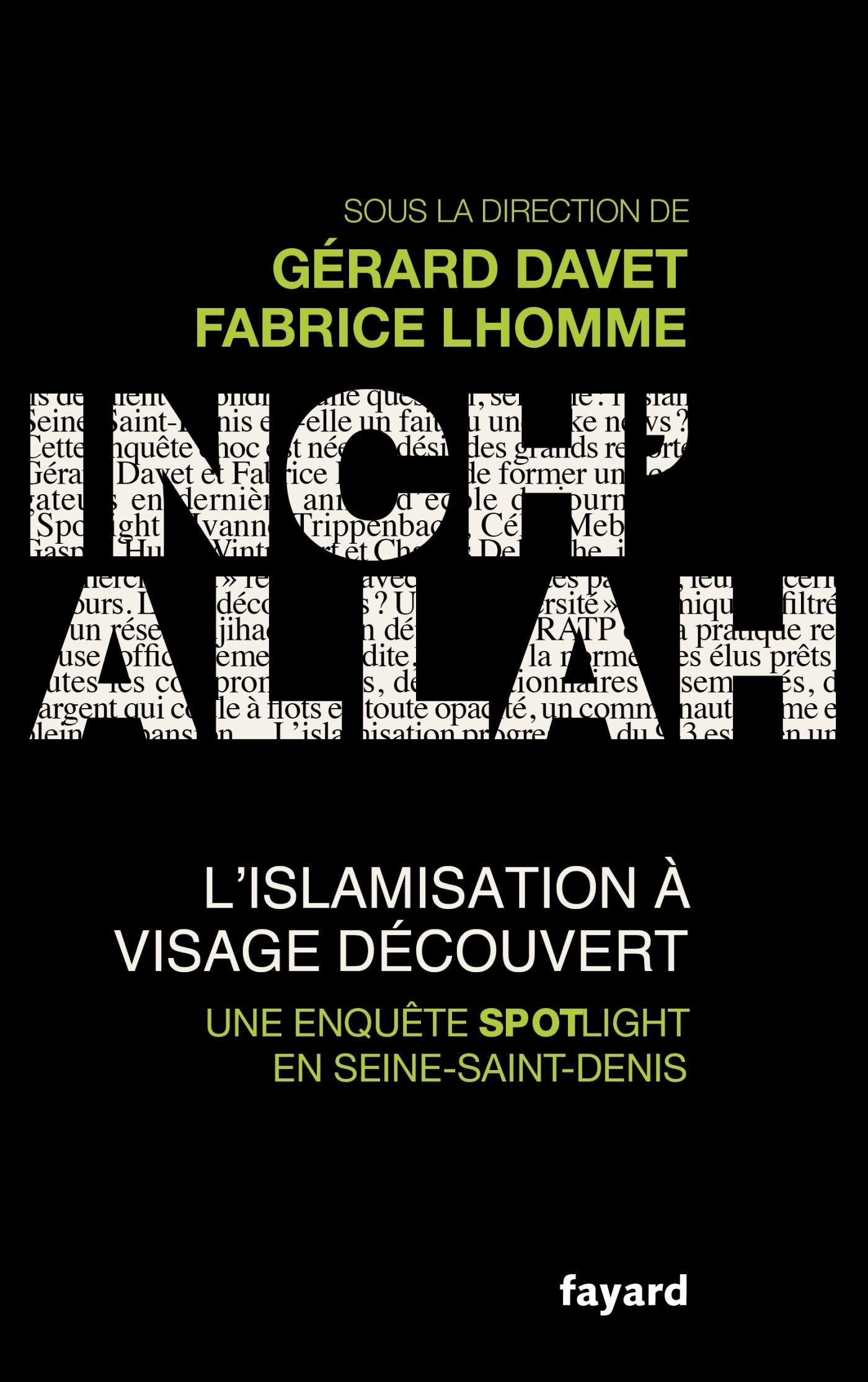 Inch'allah : l'islamisation à visage découvert 9782213705897