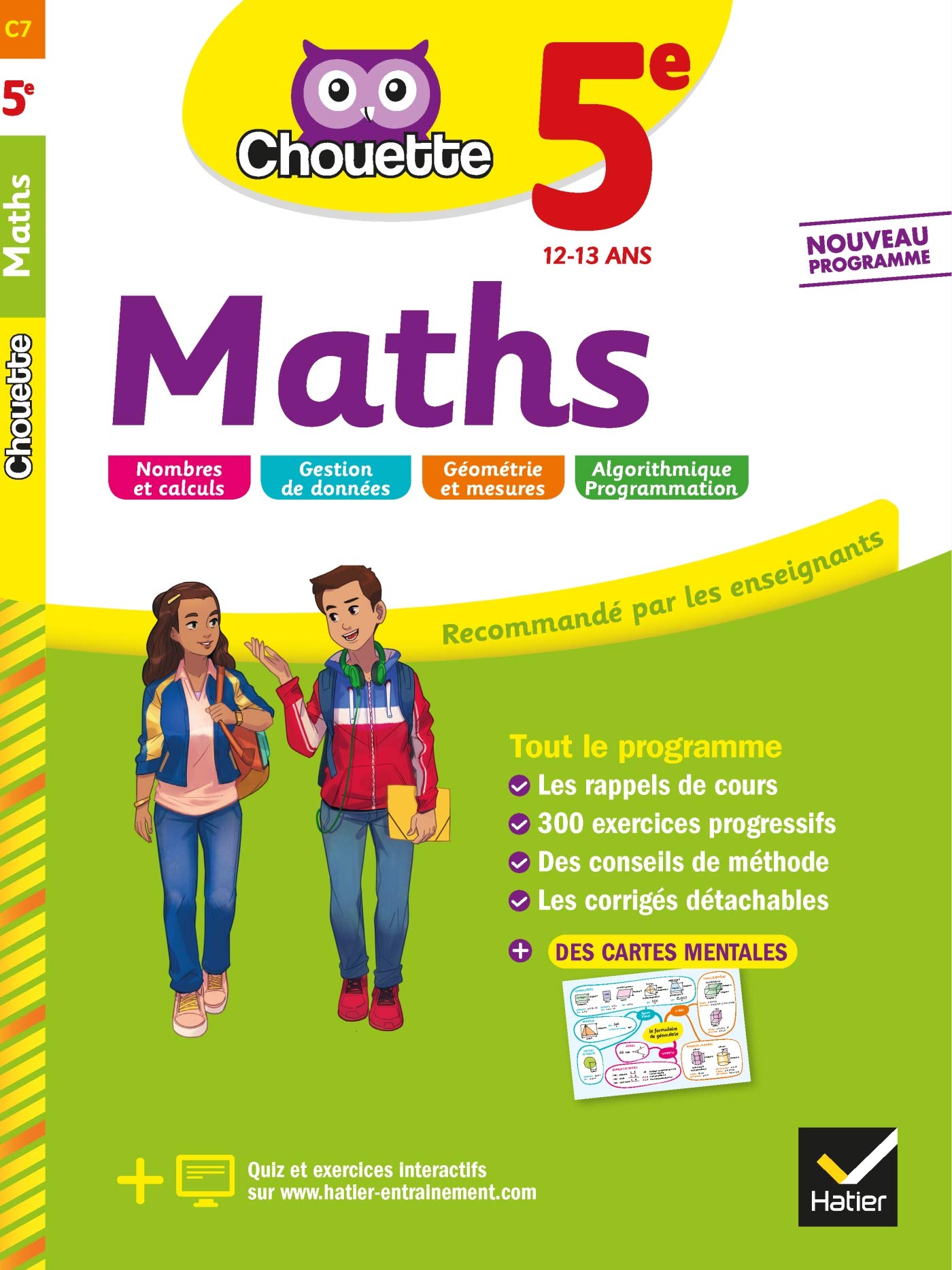 Maths 5e: cahier d'entraînement et de révision 9782401051263