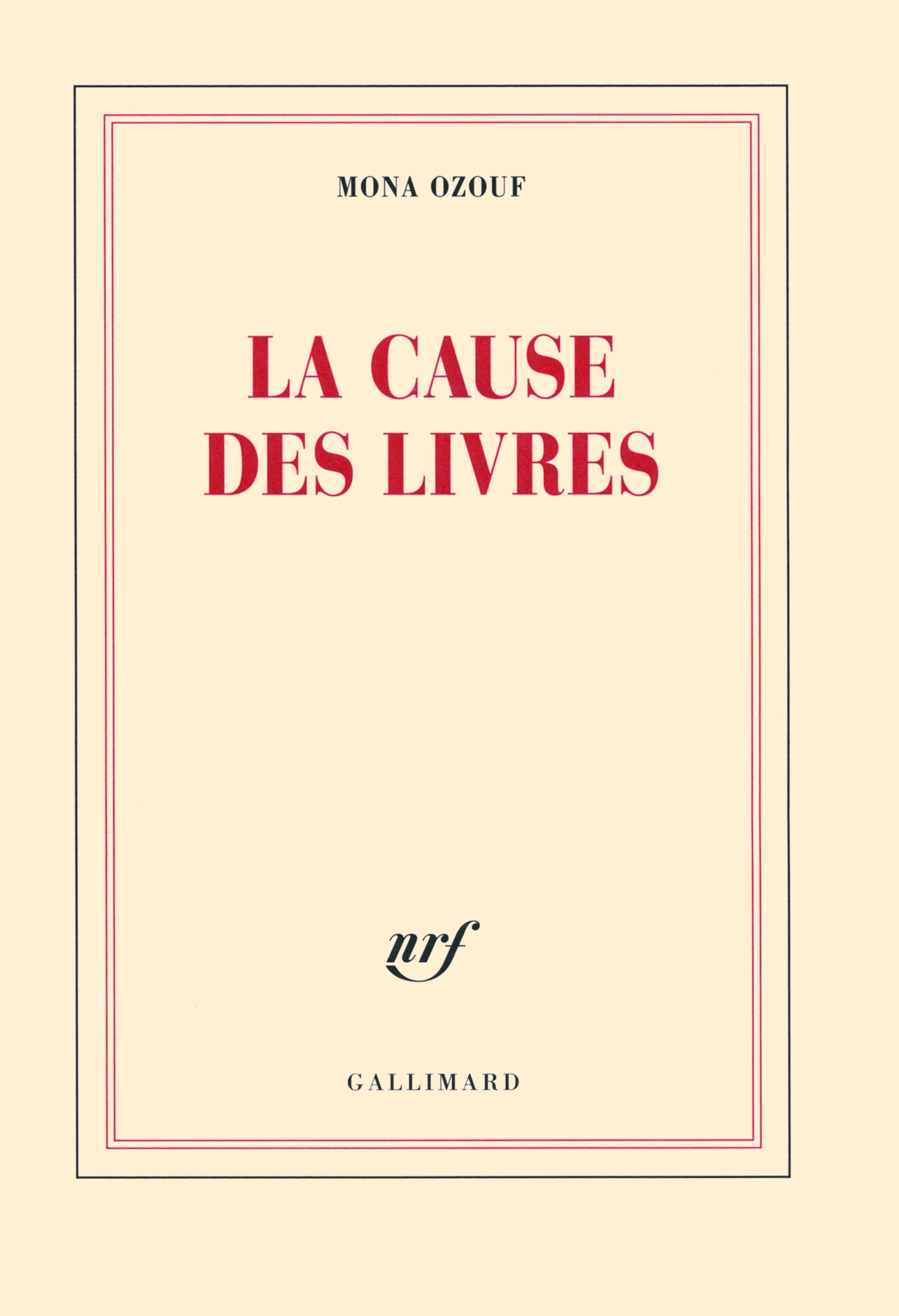 La cause des livres 9782070134571