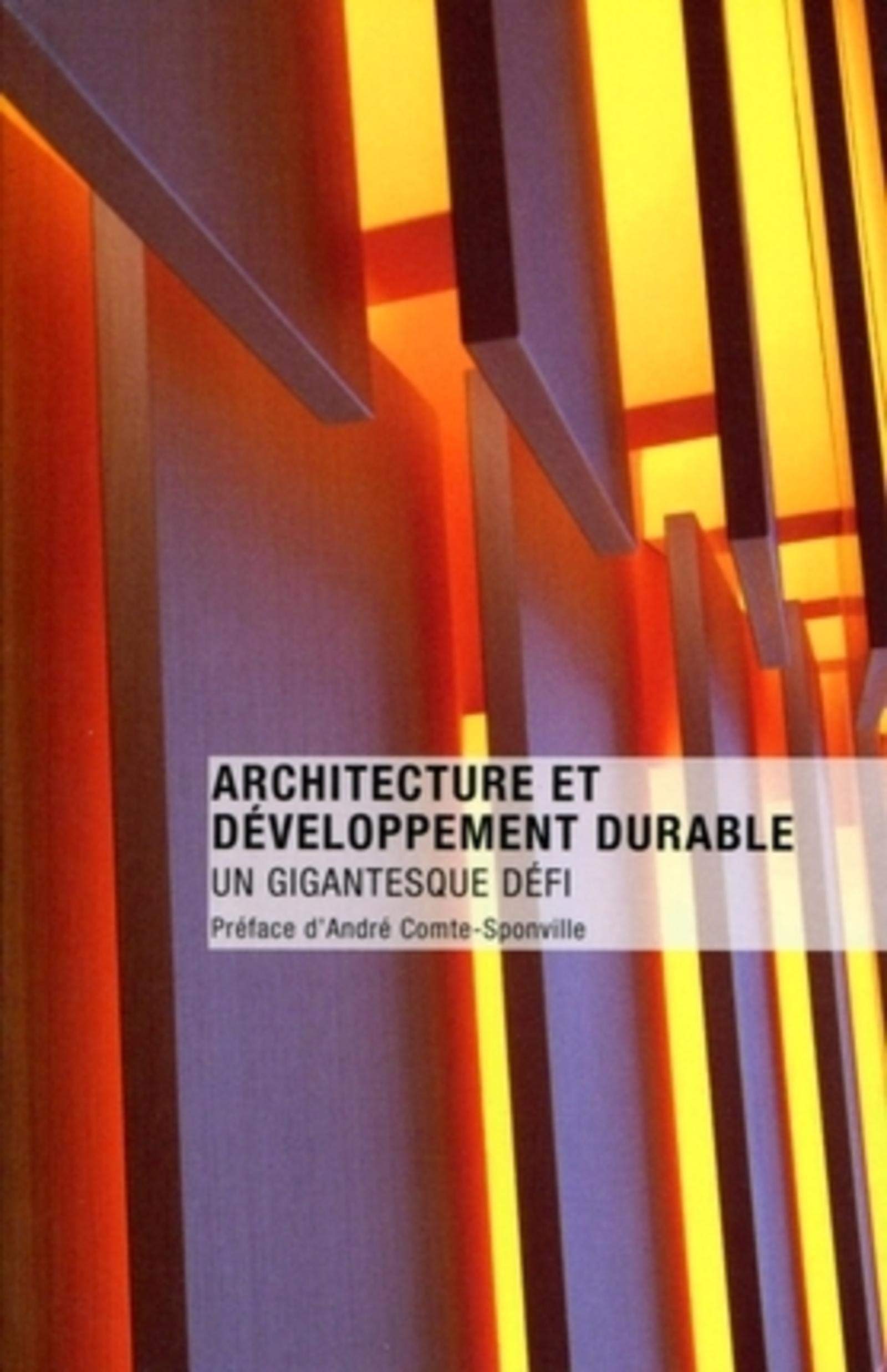 ARCHITECTURE ET DEVELOPPEMENT DURABLE. UN GIGANTESQUE DEFI: UN GIGANTESQUE DEFI. 9782357331129