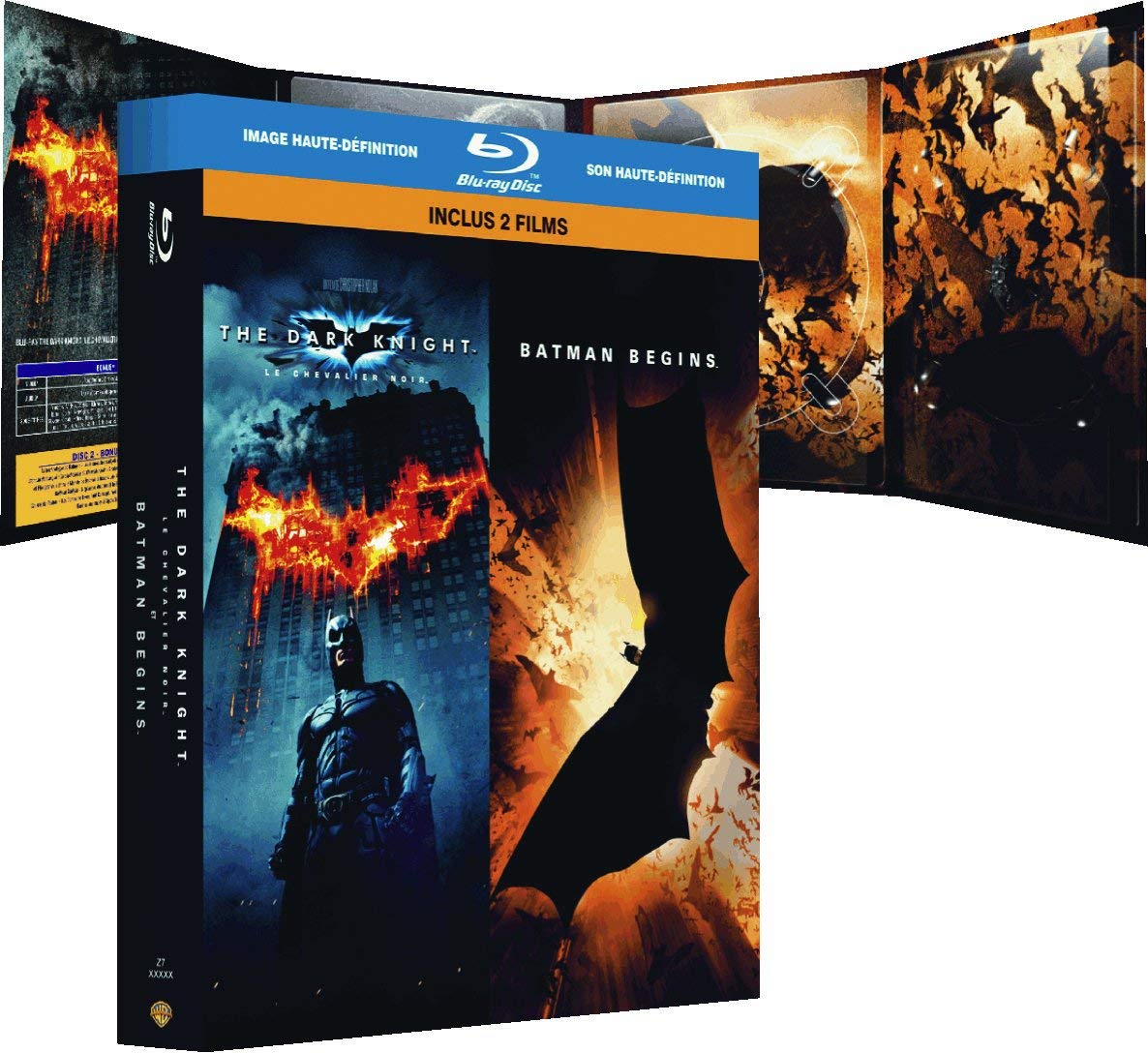 The Dark Knight, le chevalier noir - Batman Begins : coffret 2 Blu-ray [Blu-ray] 5051889005117