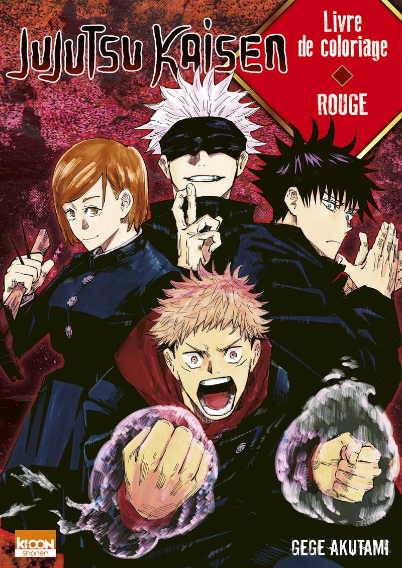 Jujutsu Kaisen - Livre de coloriage Rouge 9791032719626