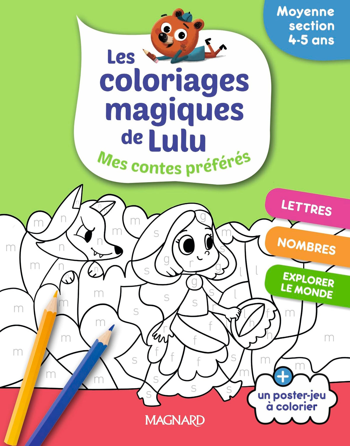 Les coloriages magiques de Lulu - Moyenne section - Mes contes préférés: Des coloriages pour apprendre en s'amusant 9782210786646