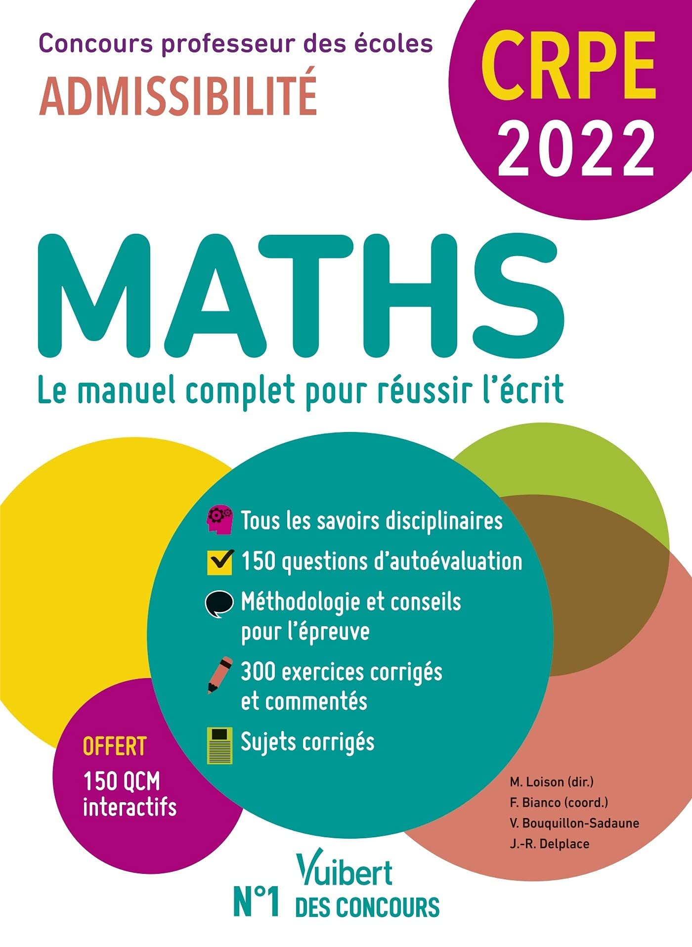 CRPE - Concours Professeur des écoles - Maths: Ecrit 2022 - Nouveau concours 9782311210750