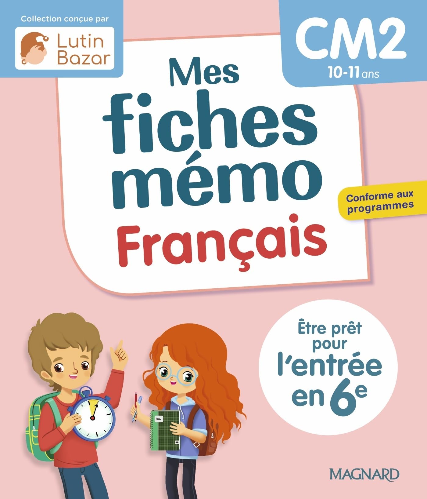 Mes fiches mémo Français CM2: Une collection conçue par Lutin Bazar - Être prêt pour l'entrée en 6e 9782210784680