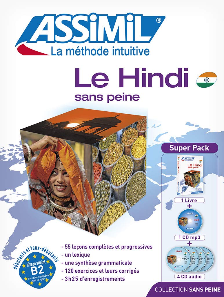 Le Hindi sans peine (livre+4CD audio+1CD MP3) 9782700580143