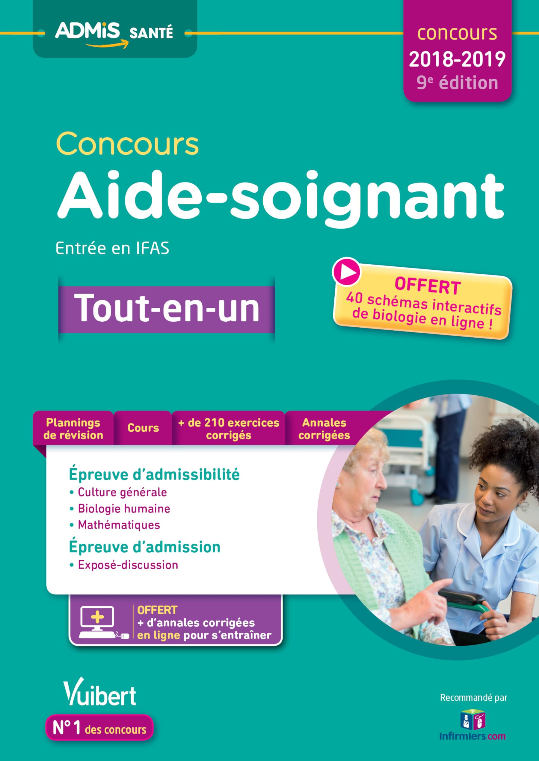 Concours Aide-soignant - Entrée en IFAS - Tout-en-un: Concours 2018-2019 9782311205077