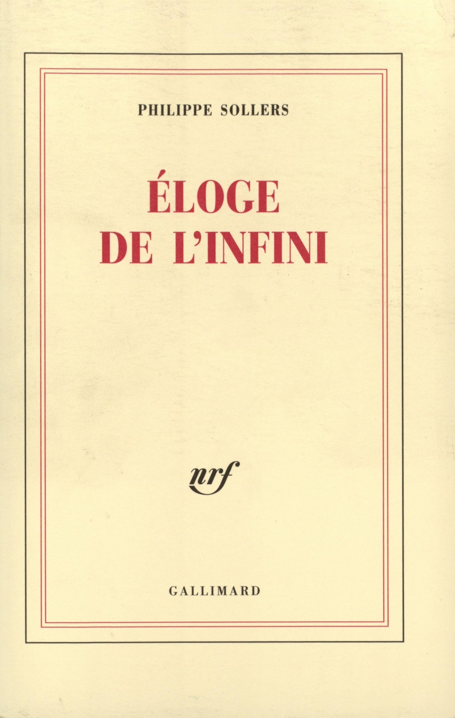 Eloge de l'infini 9782070769766