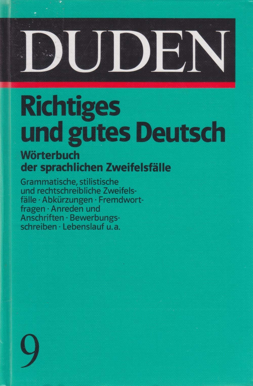 Duden Richtiges Und Gutes Deutsch 9783411209095